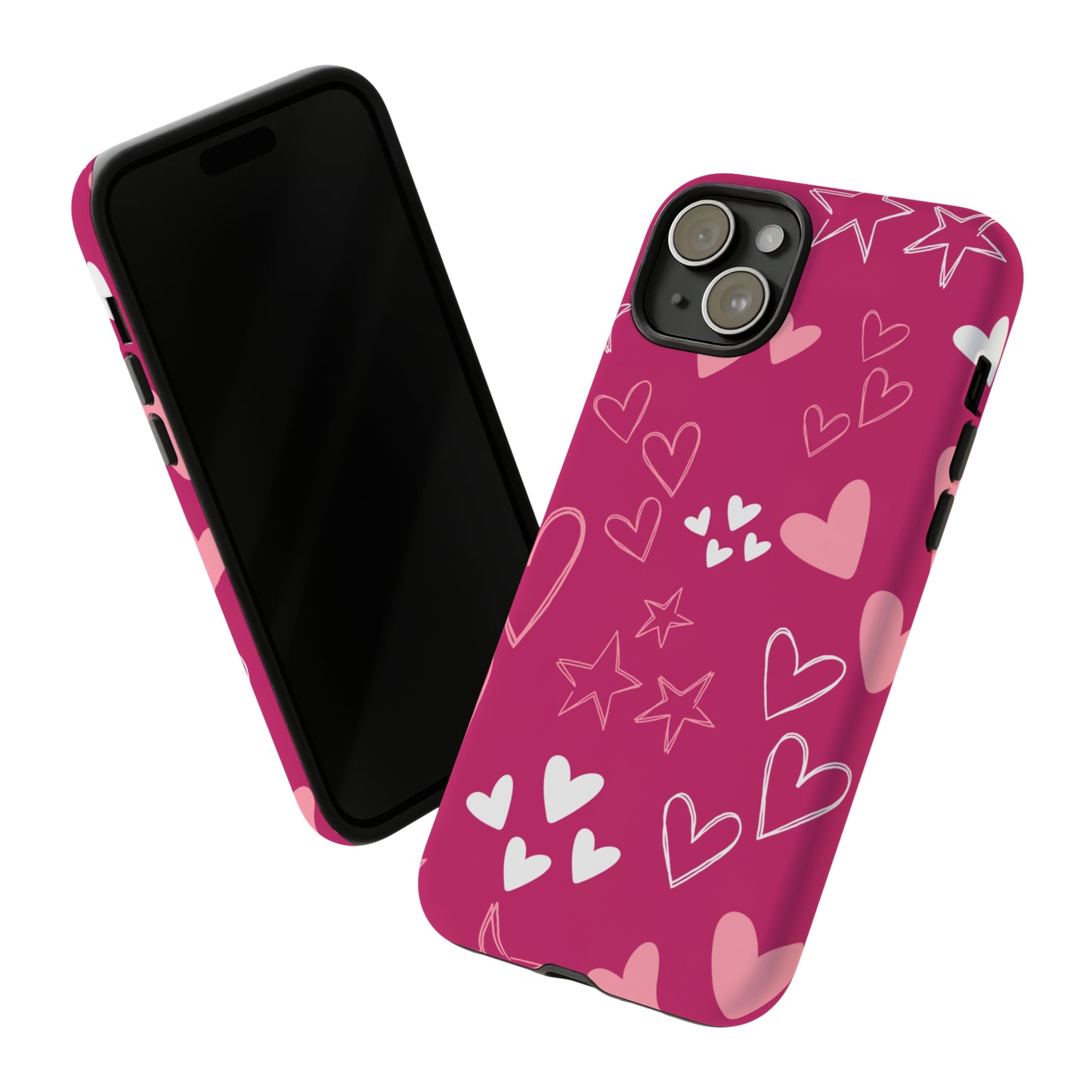 Heart and Stars Protective Case for Google, IPhone and Samsung phones