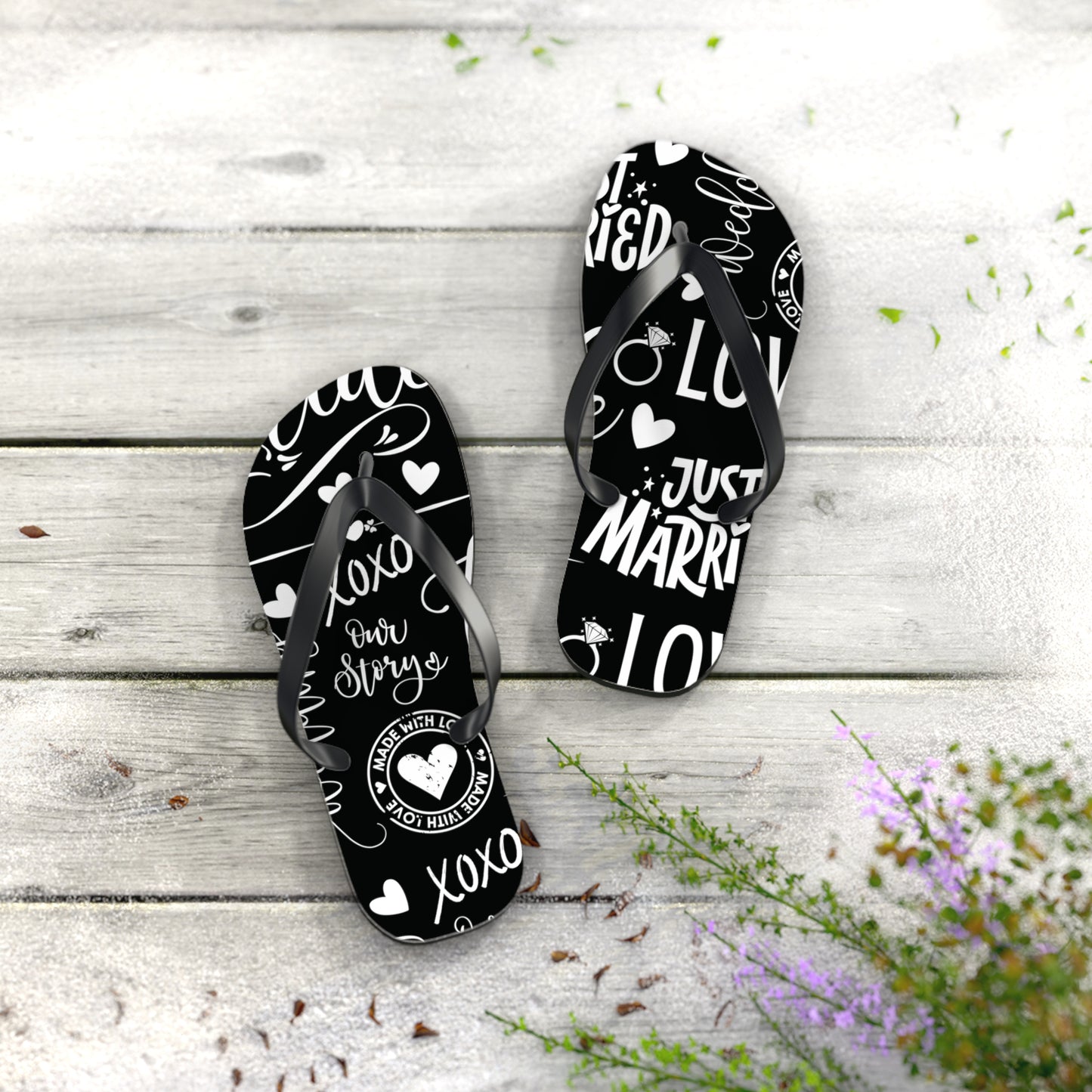 Bride Just Married Flip Flops