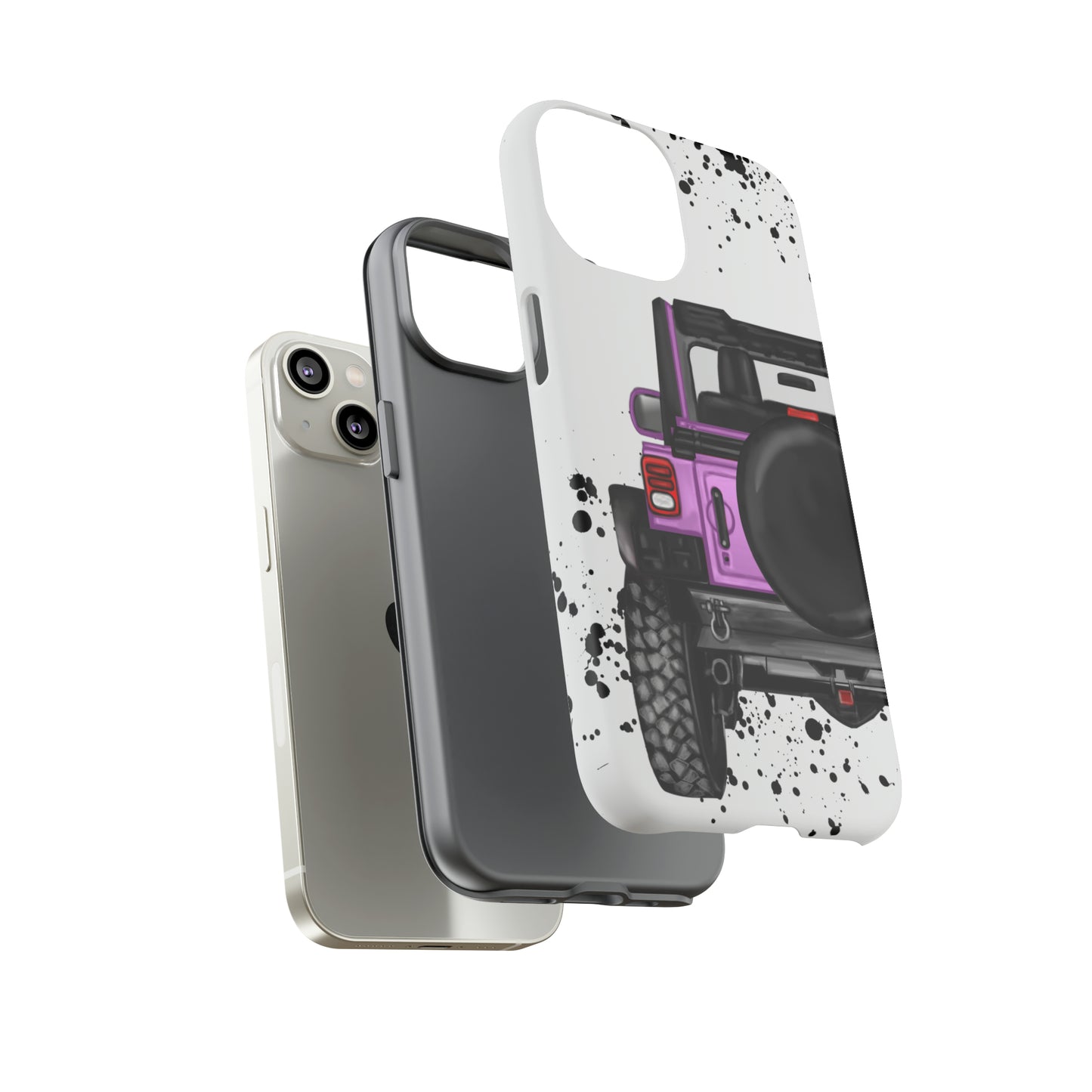 Off Road Life Charcoal Pink/Light Purple Protective Case for Iphone, Google and Samsung