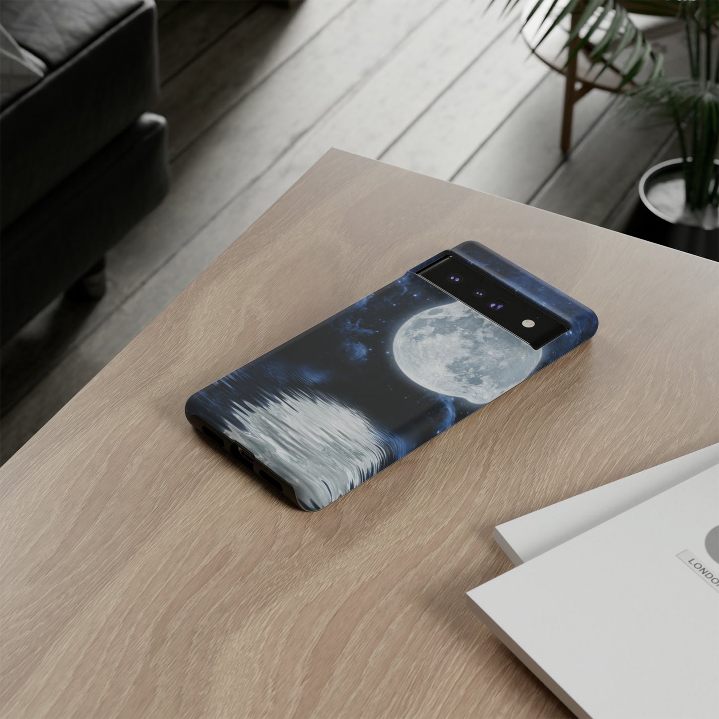 Moon Reflection Protective Phone Case for IPhone, Google and Samsung Phones