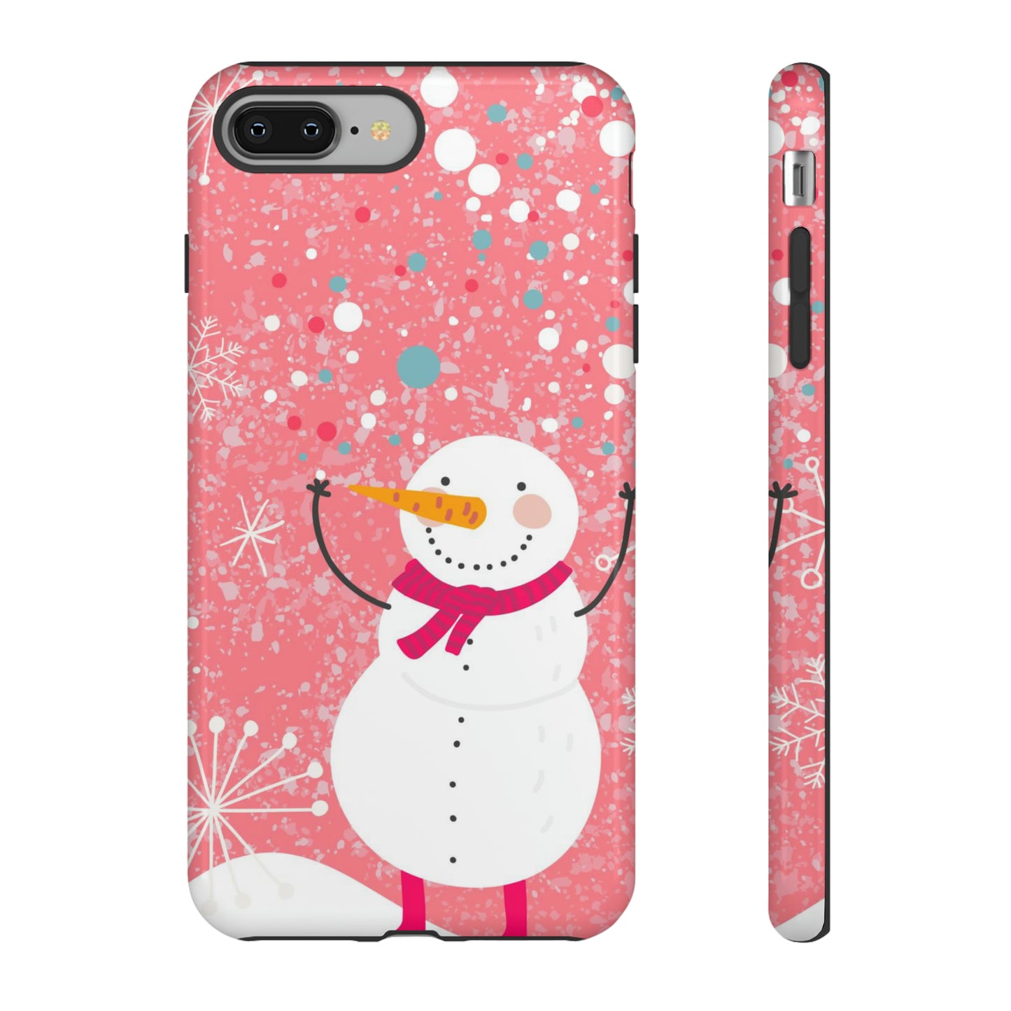 Pink Snowman Protective Case for Iphone, Samsung and a Google phones