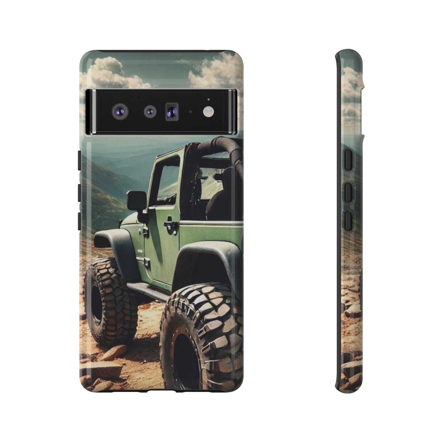 Green Jeep Protective Phone Case