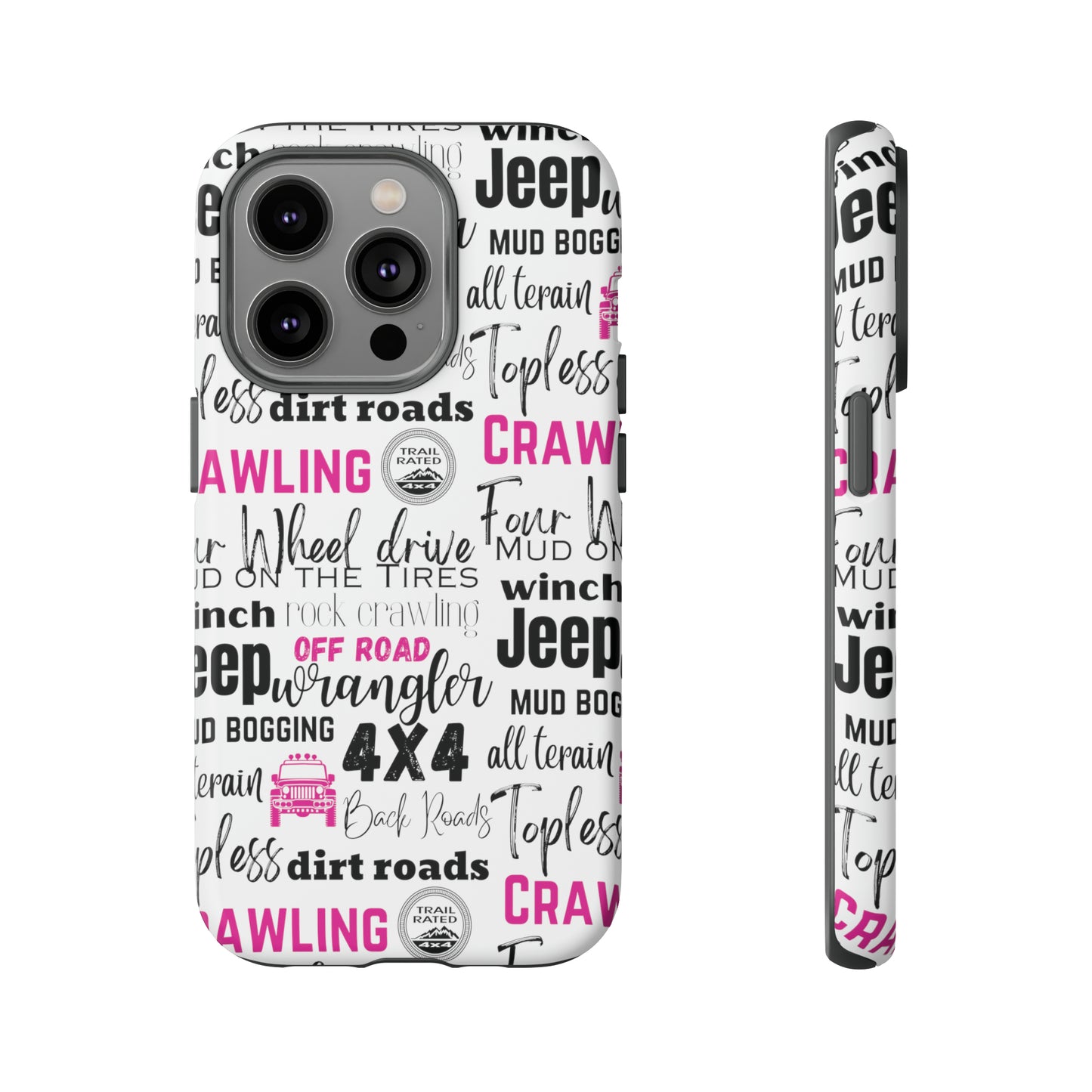 Off Road Subway Art Splash of Pink Protective Phone Case for Iphone, Samsung and Google Phones