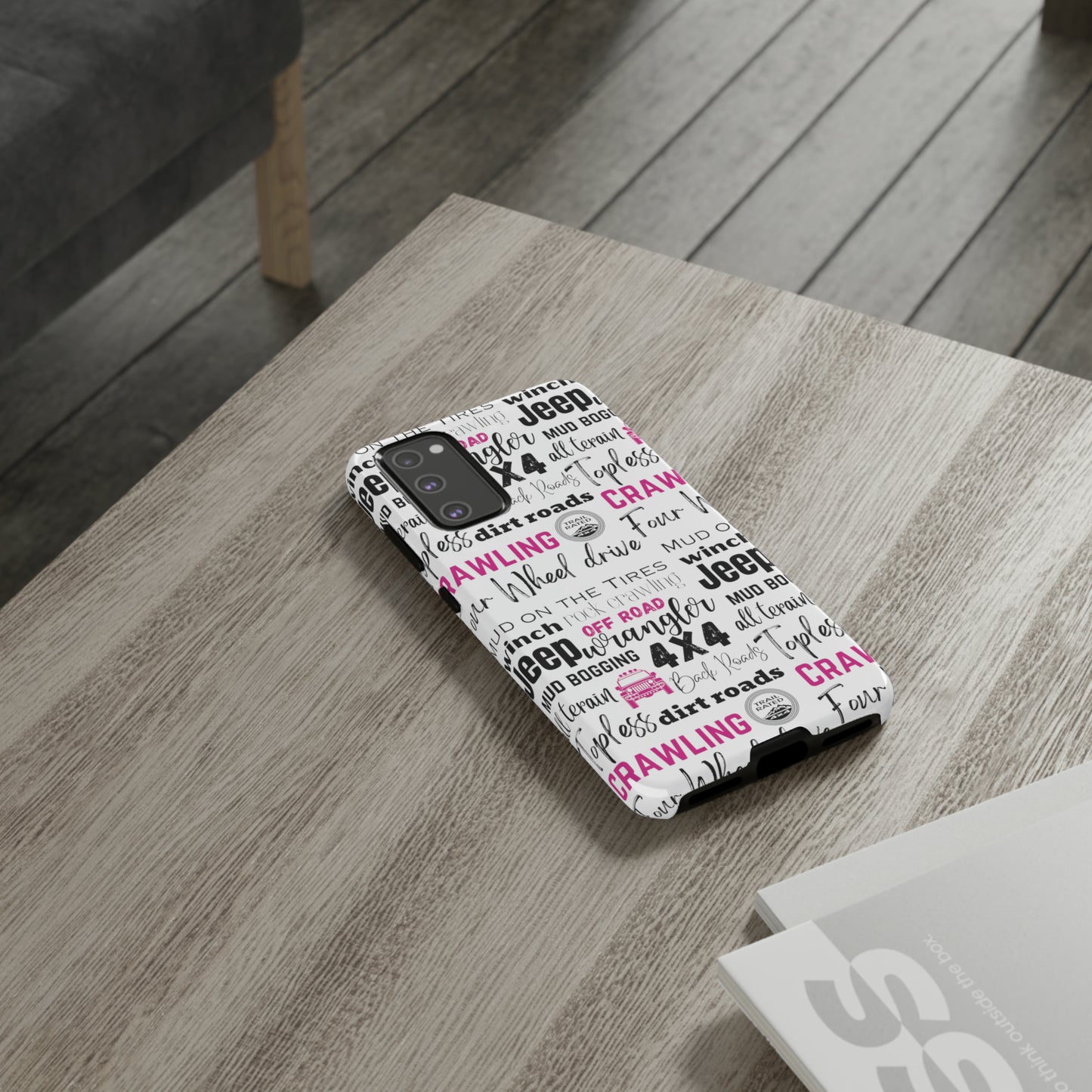 Off Road Subway Art Splash of Pink Protective Phone Case for Iphone, Samsung and Google Phones