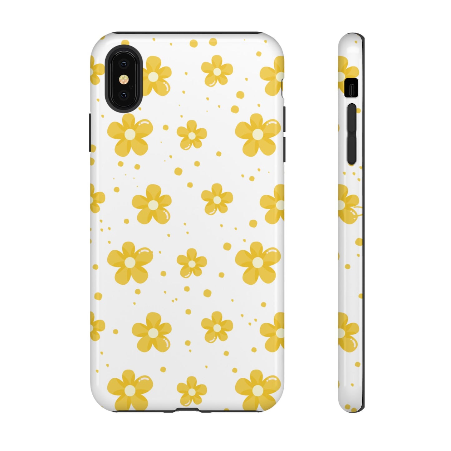 Yellow Flowers Protective Phone Case for Google, Apple and Samsung Phones