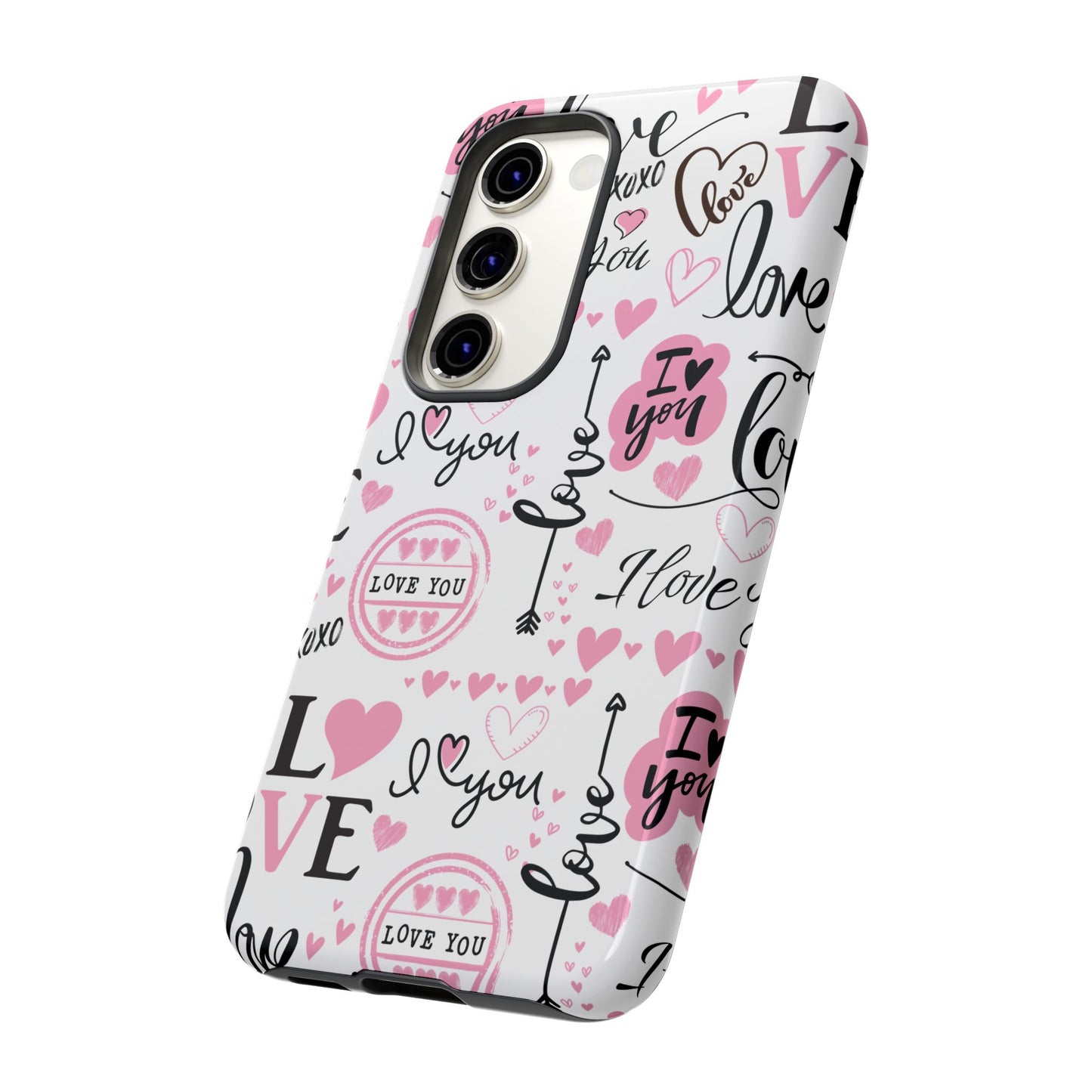 Valentine Love Pink Protective Phone Case for Iphone, Samsung and Google Devices