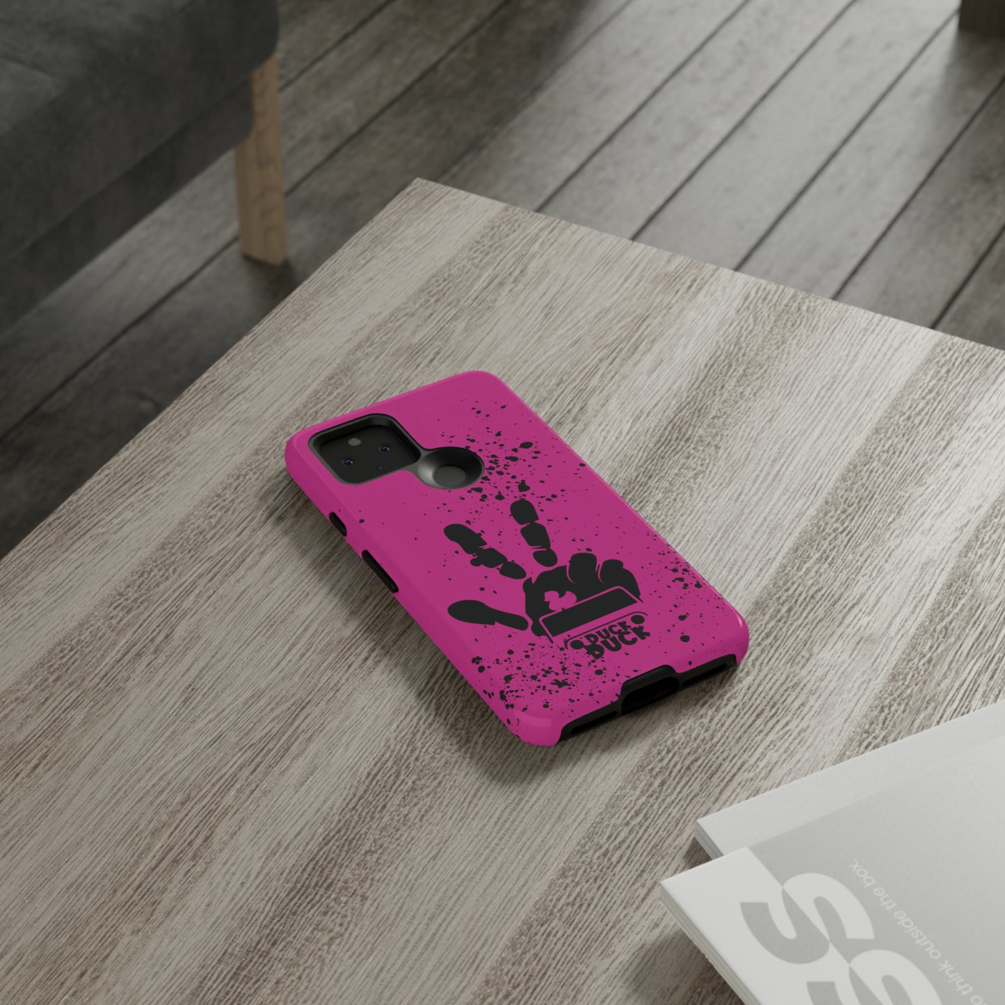 Duck Duck Hot Pink Protective Phone Case for IPhone, Samsung and Google Phone