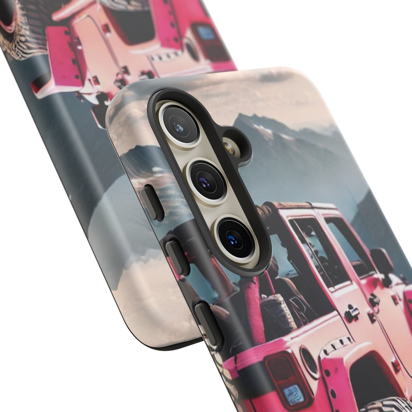 Pink Jeep Protective Phone Case