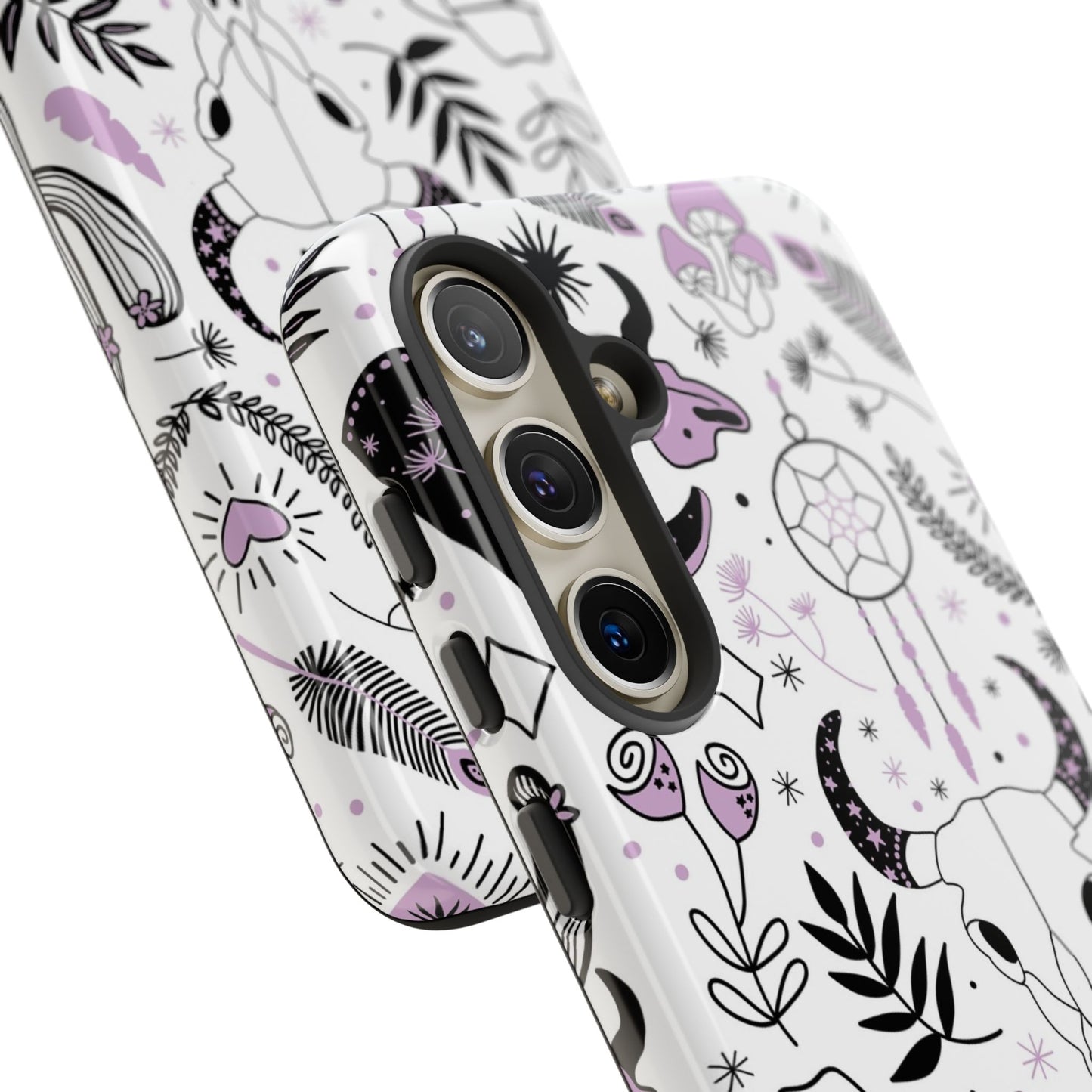 Purple and Black Western Protective Drop Proof Case Iphone, Samsung and Google phones