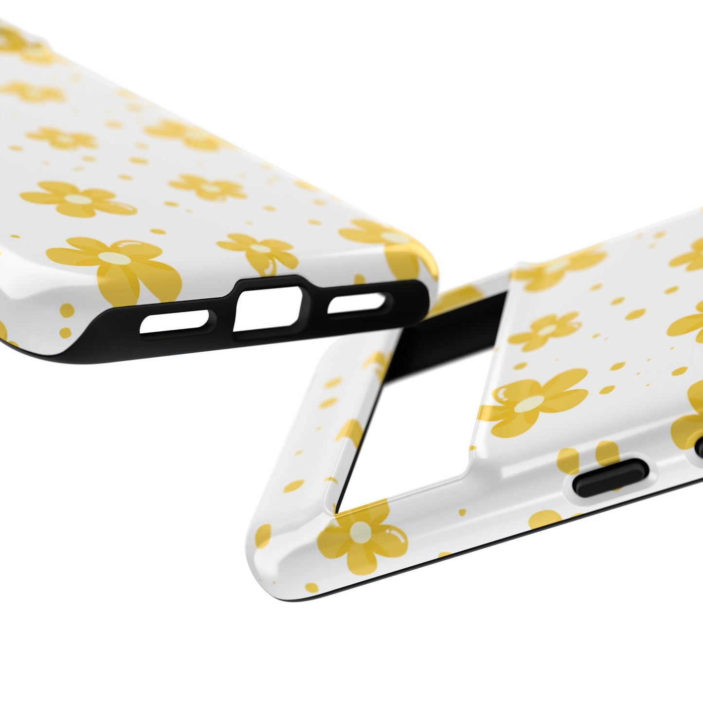 Yellow Flowers Protective Phone Case for Google, Apple and Samsung Phones