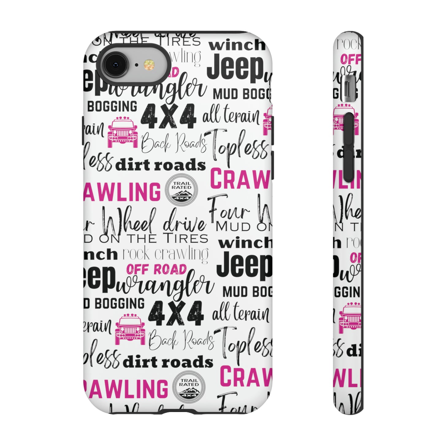 Off Road Subway Art Splash of Pink Protective Phone Case for Iphone, Samsung and Google Phones