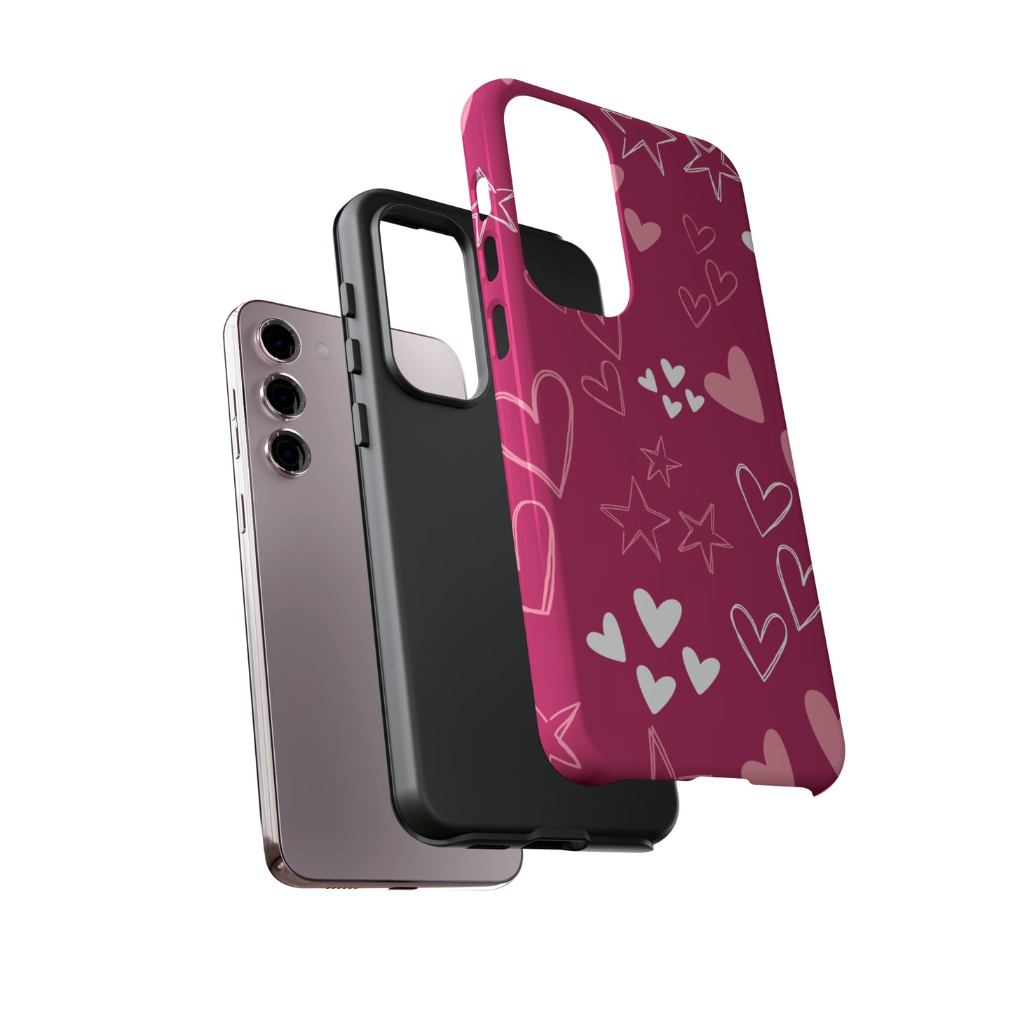 Heart and Stars Protective Case for Google, IPhone and Samsung phones