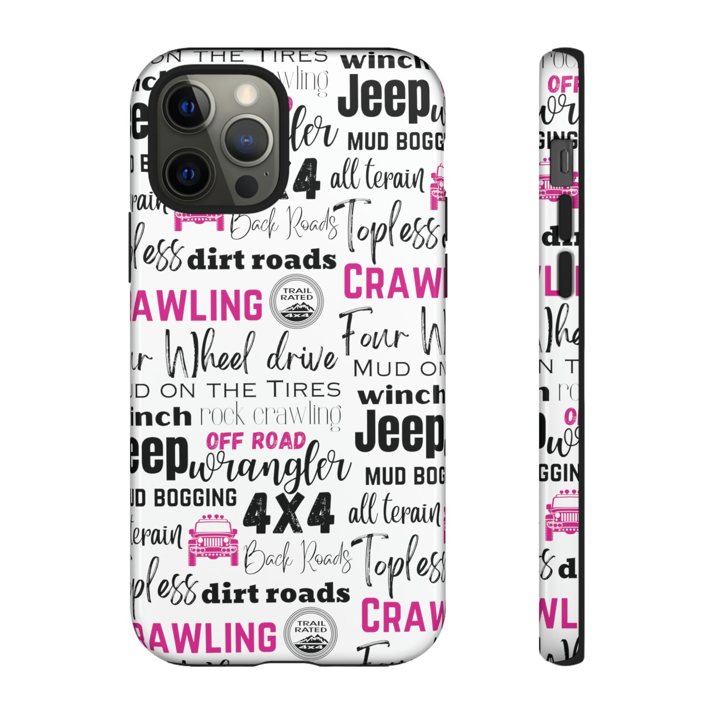 Off Road Subway Art Splash of Pink Protective Phone Case for Iphone, Samsung and Google Phones