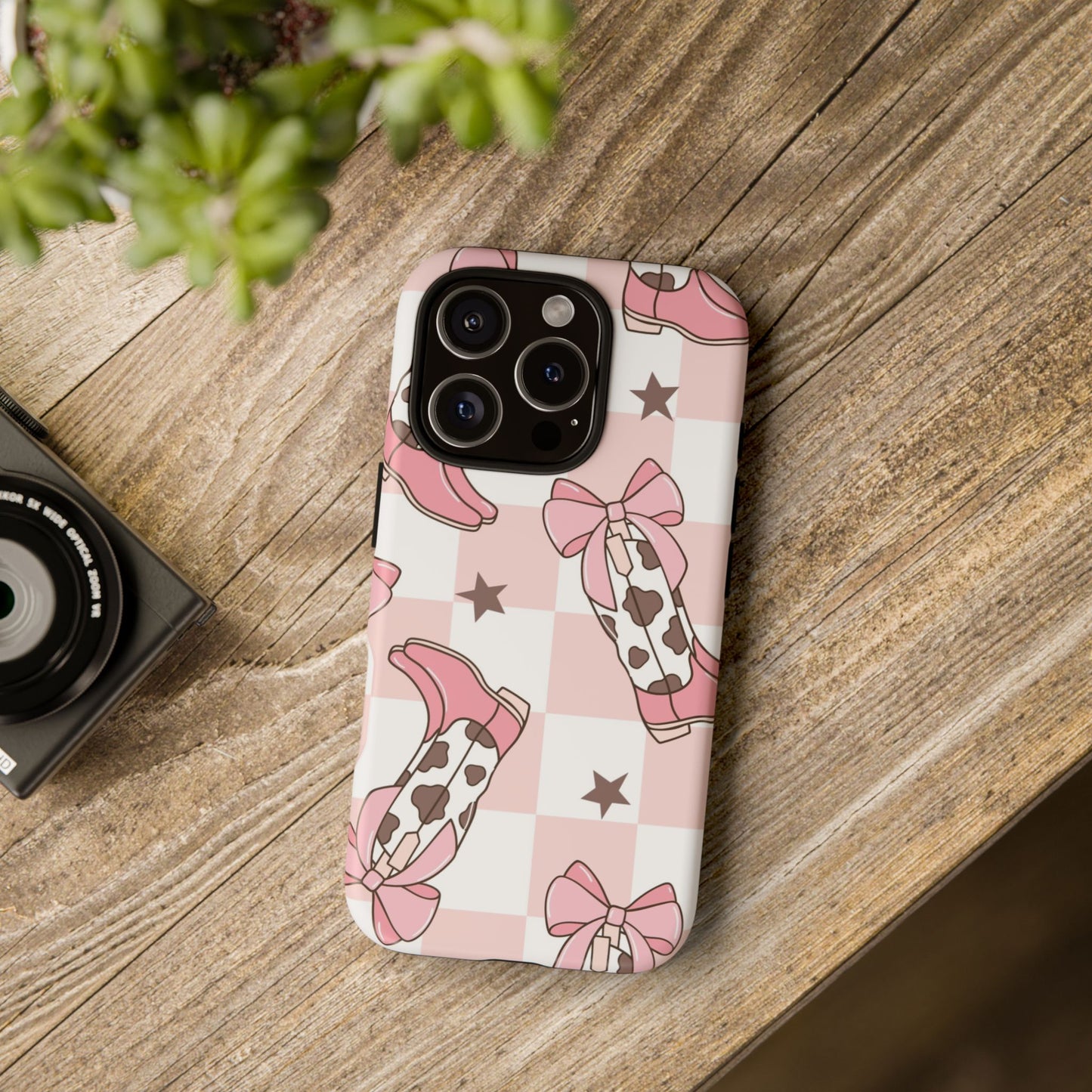Cowboy Boots and Bows Protective Phone Case