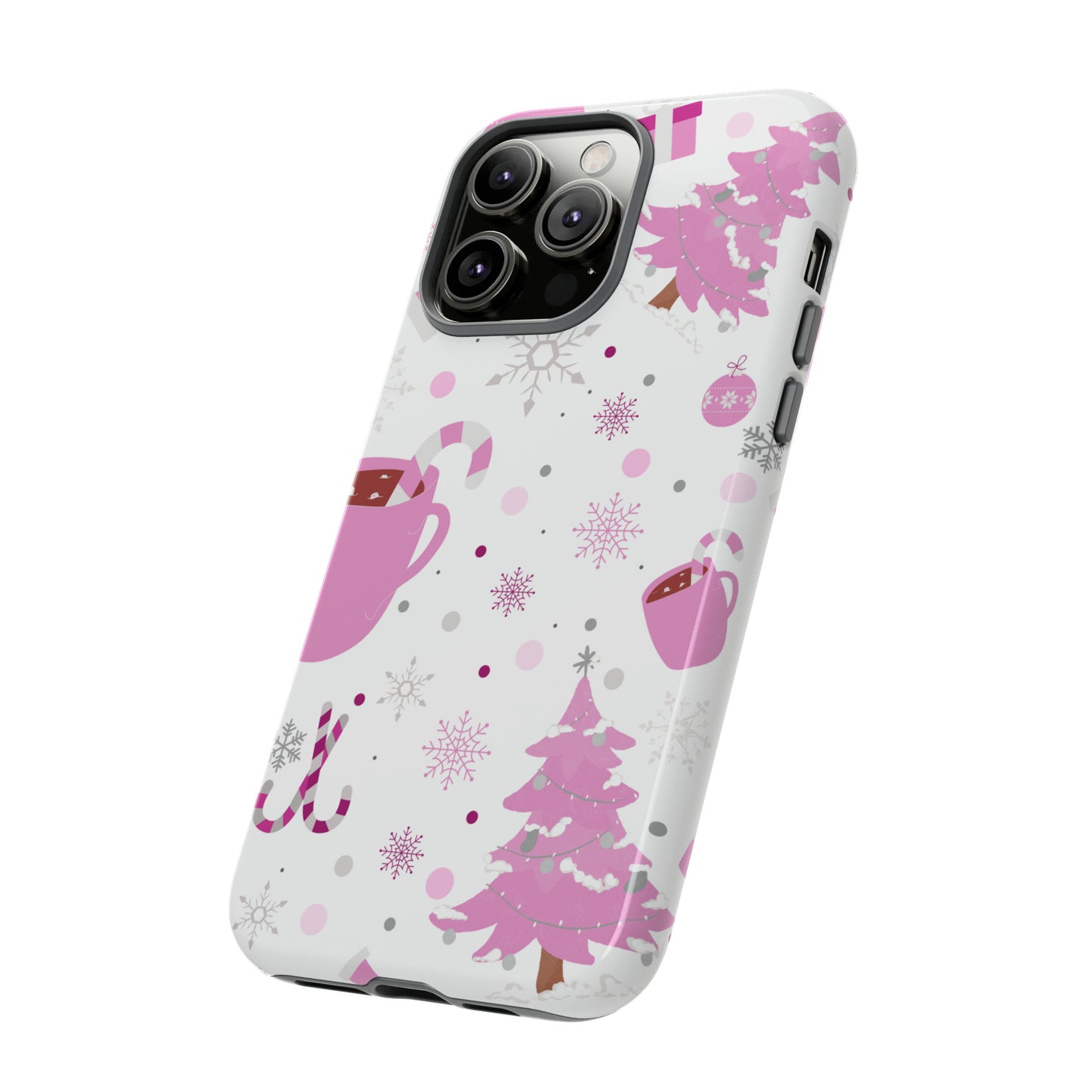 Pink Christmas Protective Case for Iphone, Samsung and