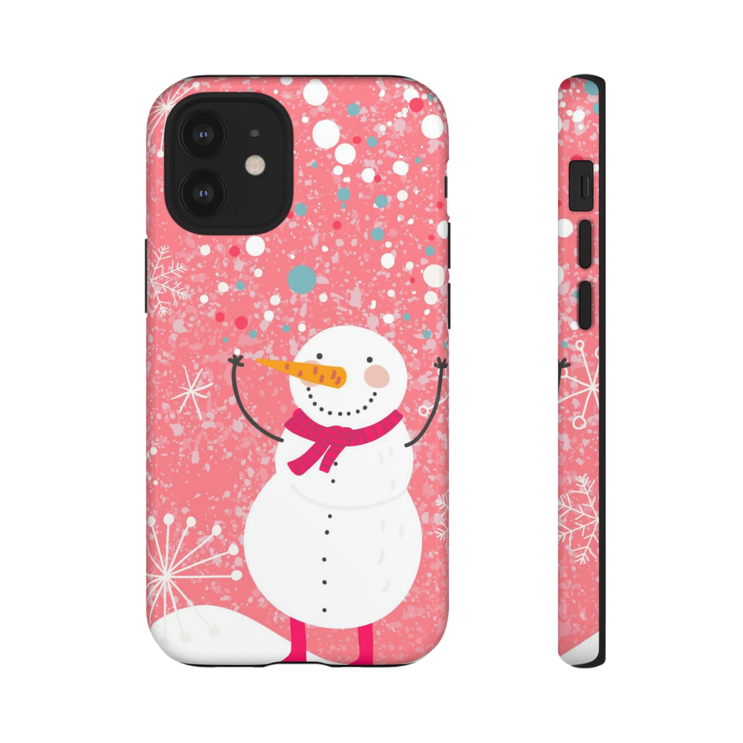 Pink Snowman Protective Case for Iphone, Samsung and a Google phones