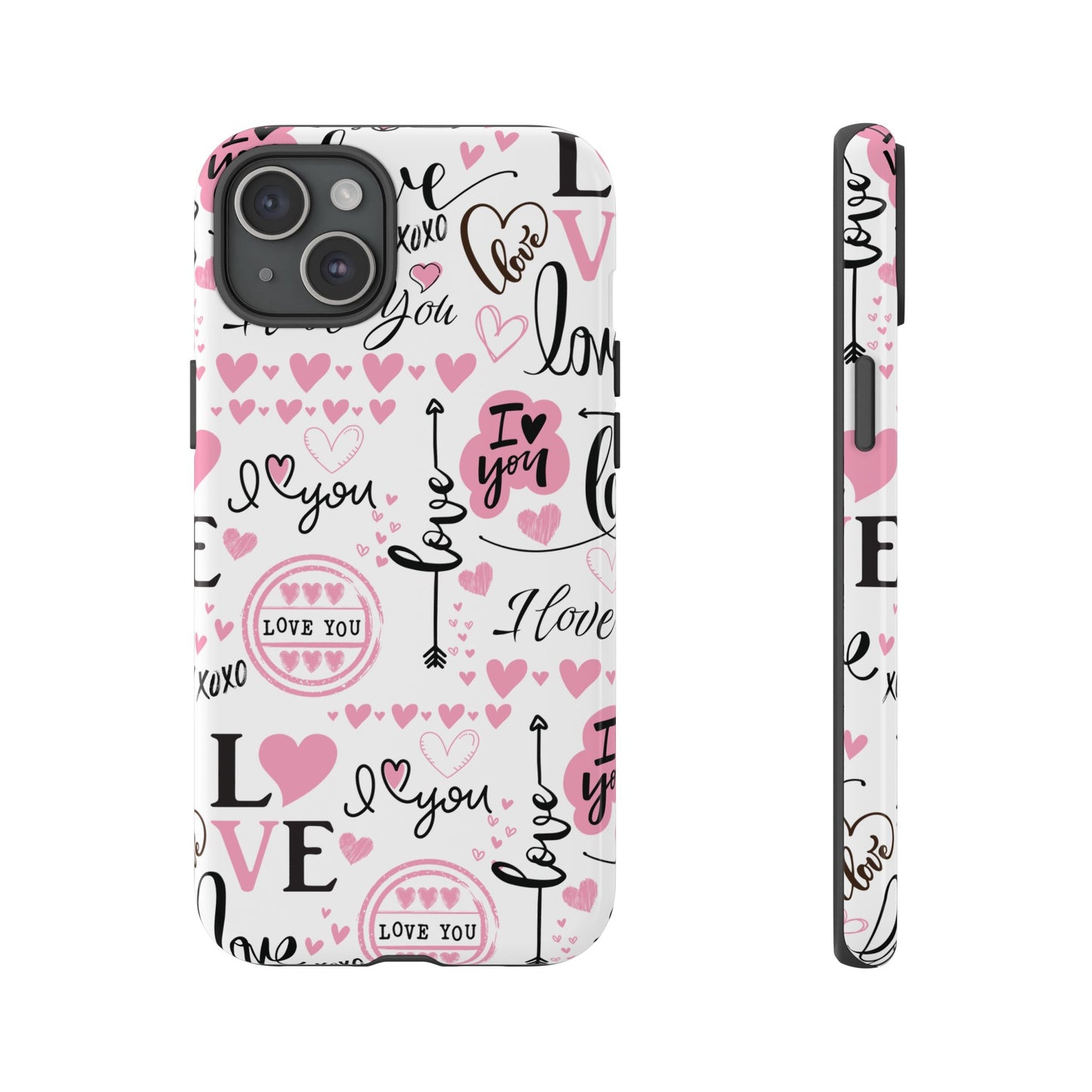 Valentine Love Pink Protective Phone Case for Iphone, Samsung and Google Devices