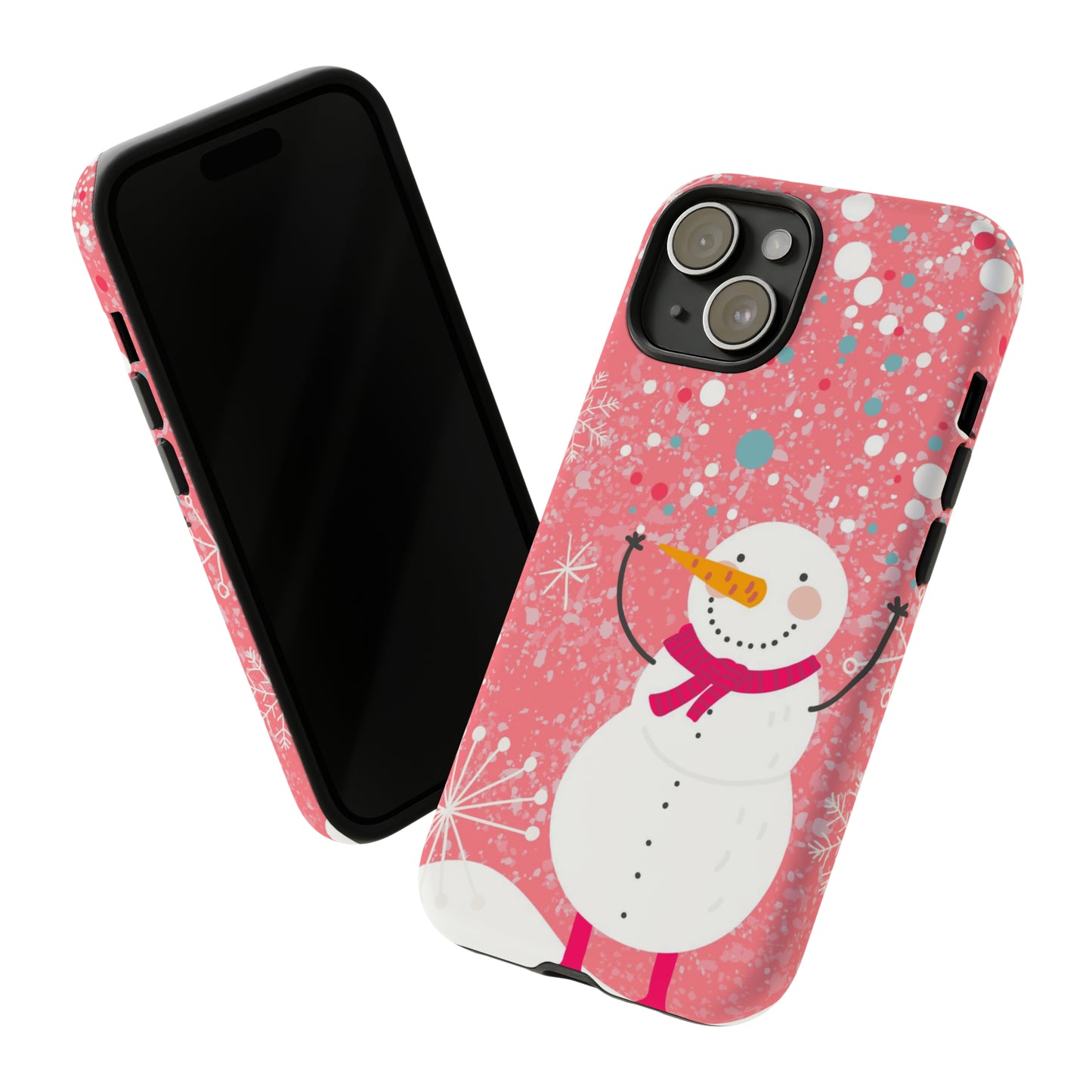 Pink Snowman Protective Case for Iphone, Samsung and a Google phones