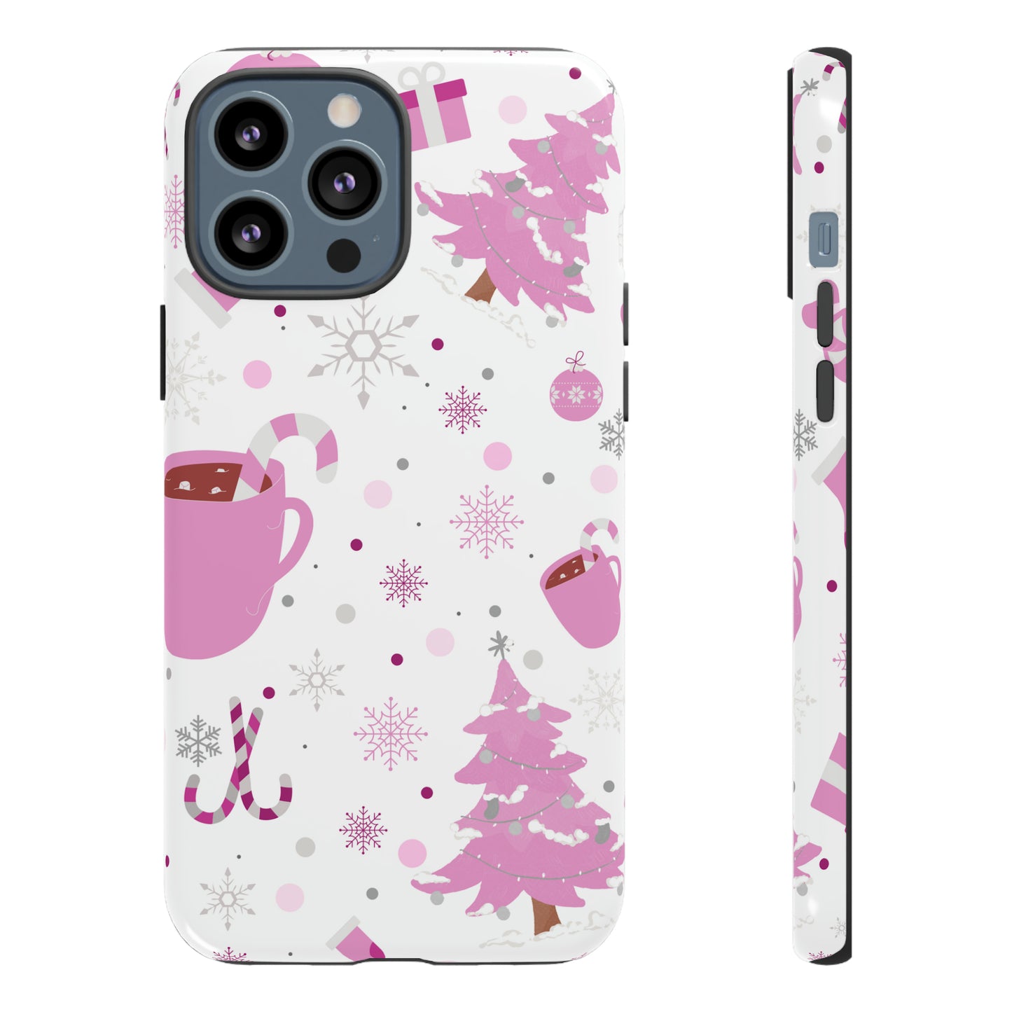 Pink Christmas Protective Case for Iphone, Samsung and