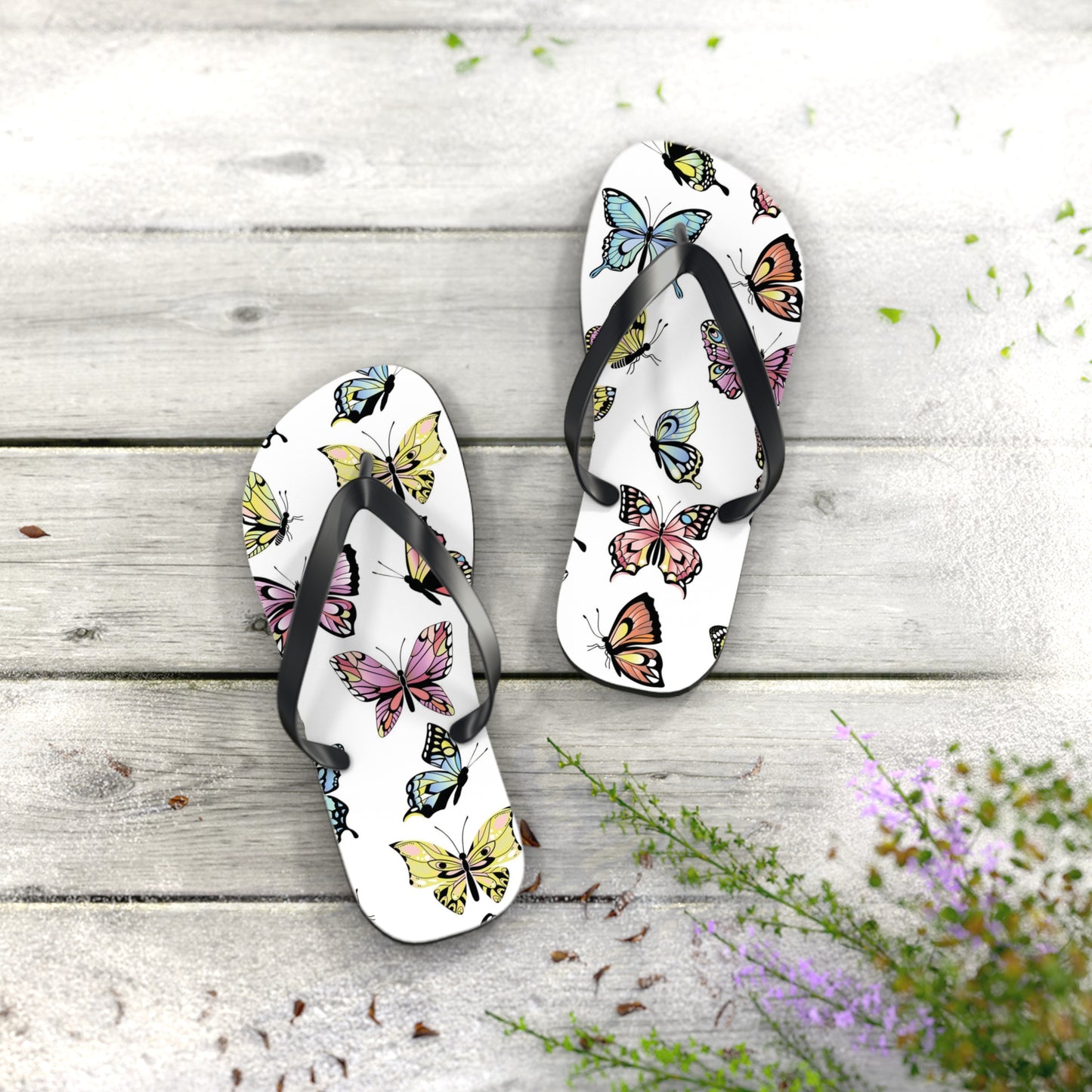 Butterfly Summer Flip Flops