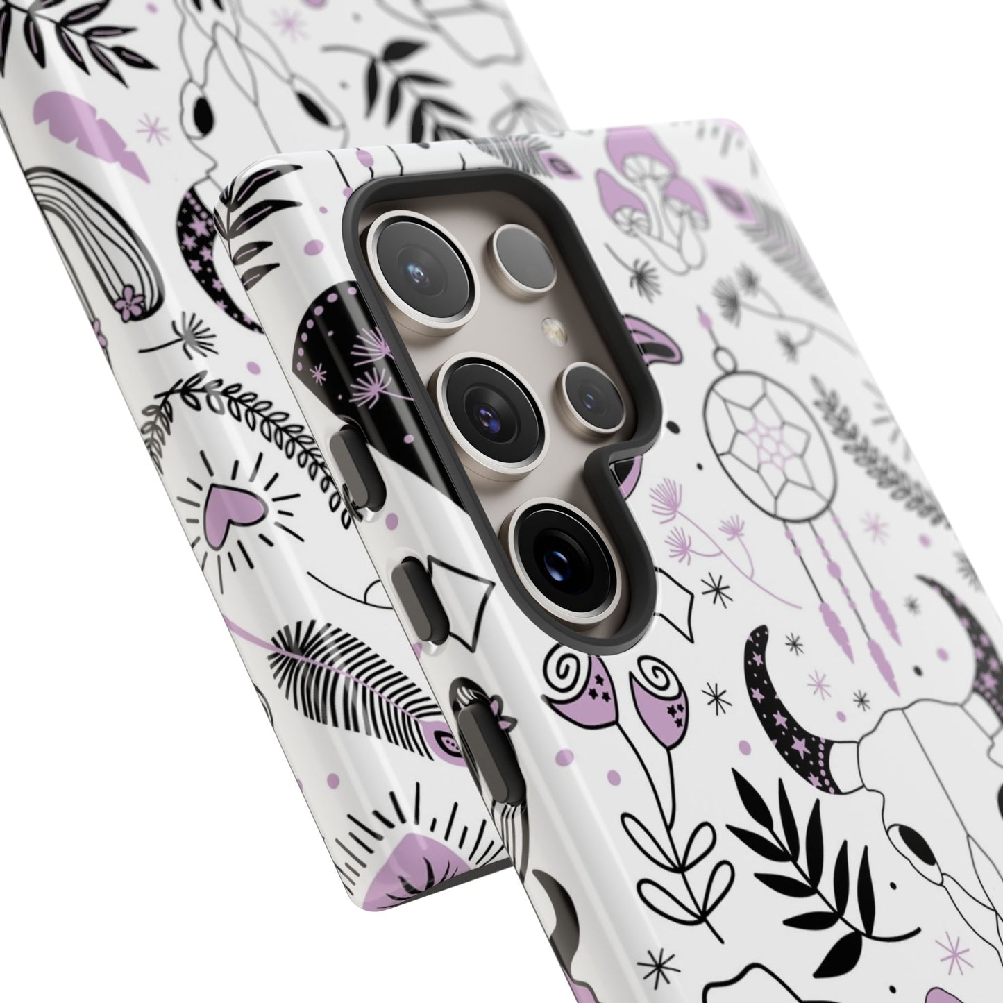 Purple and Black Western Protective Drop Proof Case Iphone, Samsung and Google phones