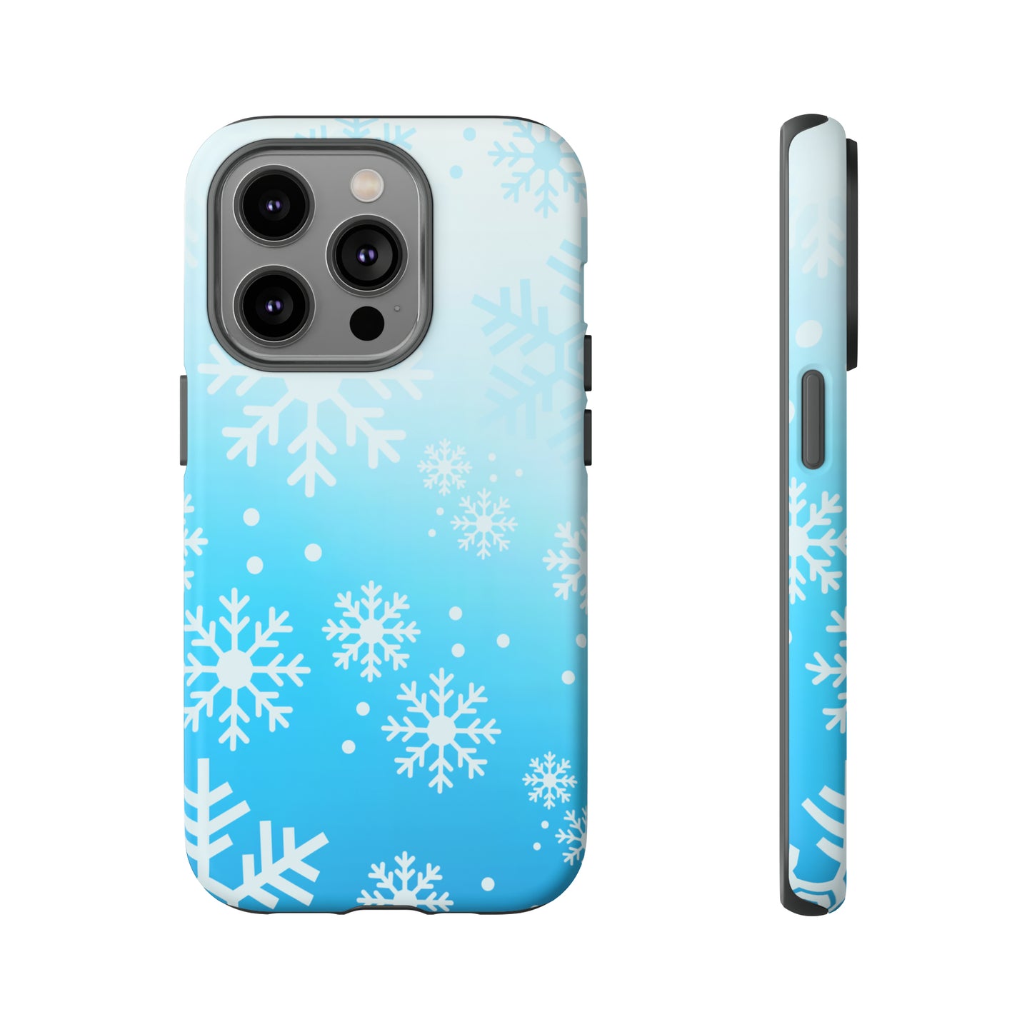 Winter, frozen, snowflake ombré protective phone case for Google, Samsung and IPhone