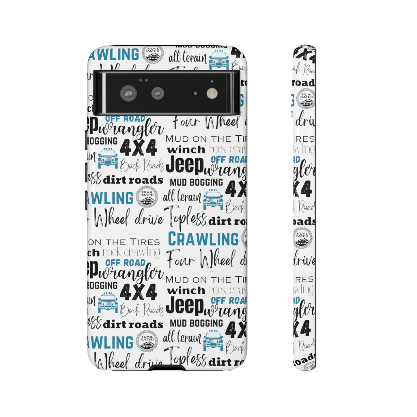 Off Road Subway Art Turquoise Protective Phone Case for Iphone, Samsung and Google Phones