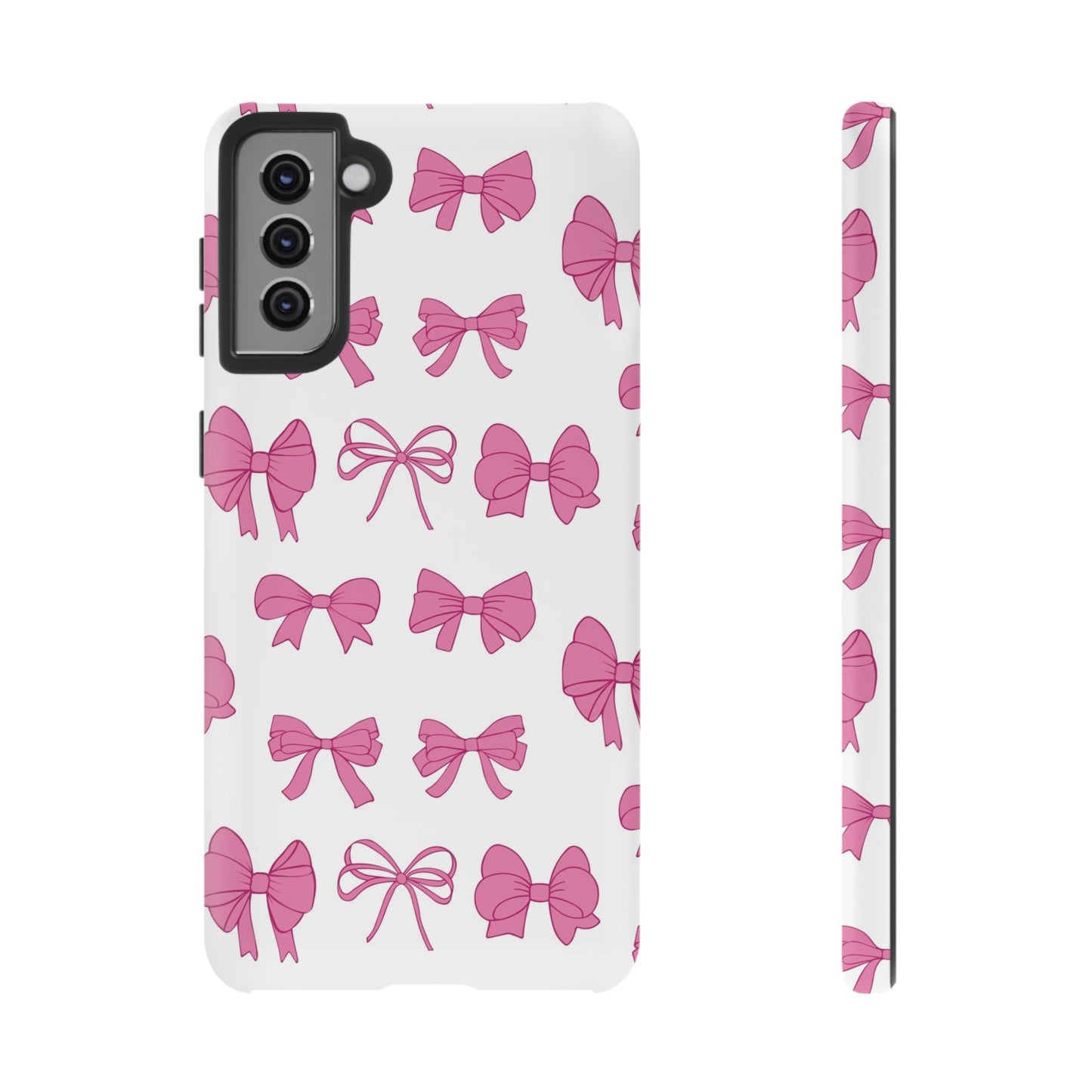 Pink Bows Protective Phone Case for Iphone, Samsung and Google Phones