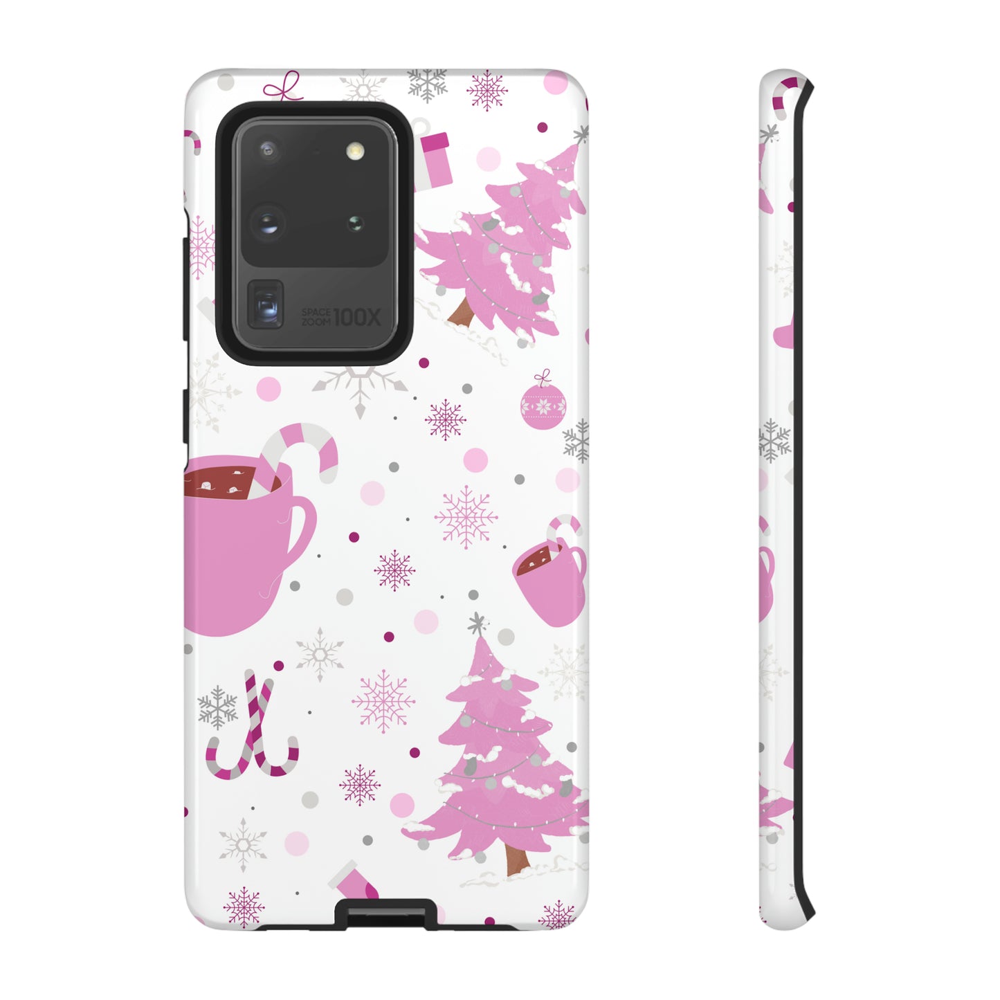 Pink Christmas Protective Case for Iphone, Samsung and