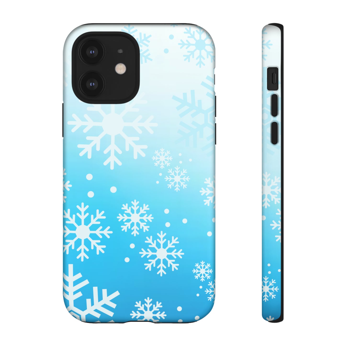 Winter, frozen, snowflake ombré protective phone case for Google, Samsung and IPhone