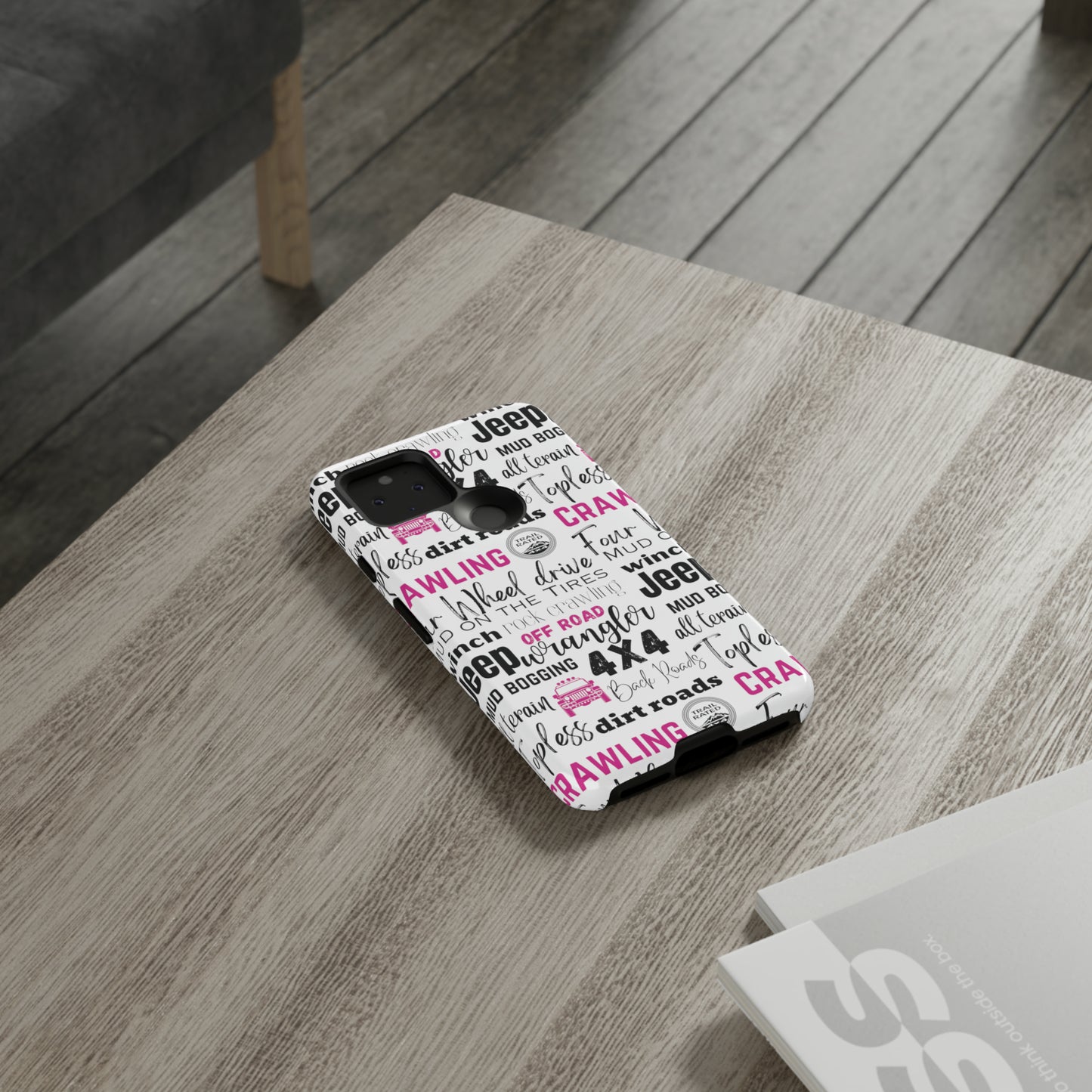 Off Road Subway Art Splash of Pink Protective Phone Case for Iphone, Samsung and Google Phones