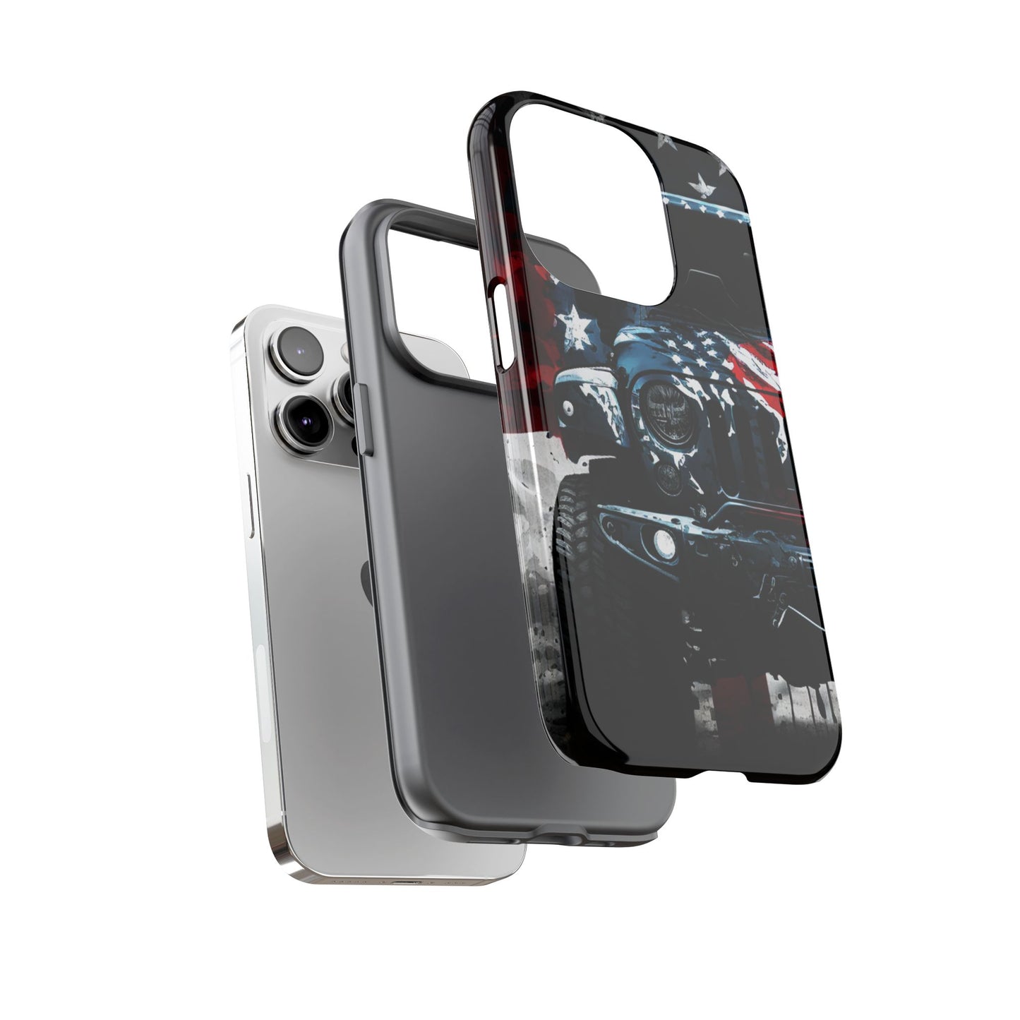 Off Roading Patriotic Protective Drop Proof Case Iphone, Samsung and Google phones