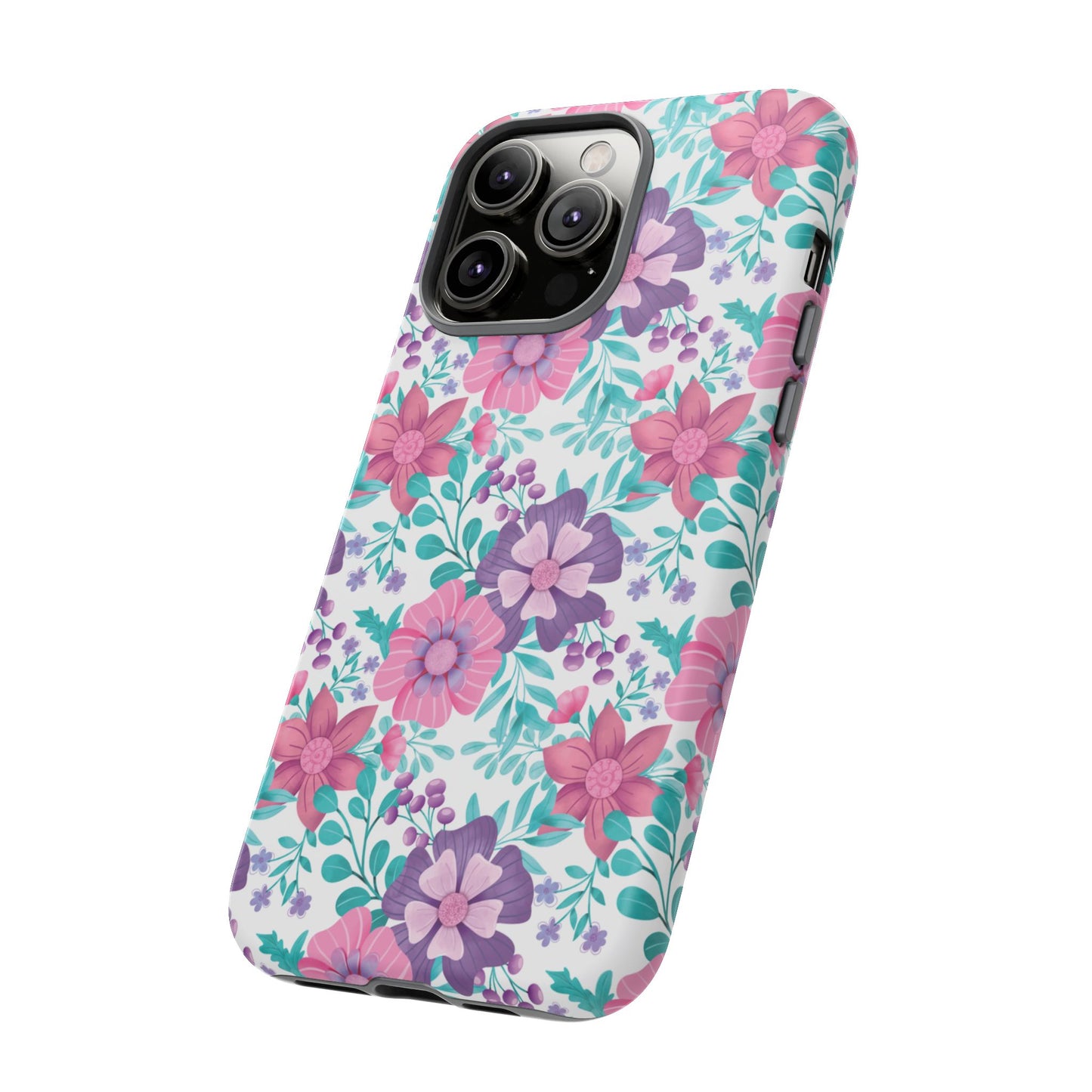 Pastel Flowers Protective Phone Case