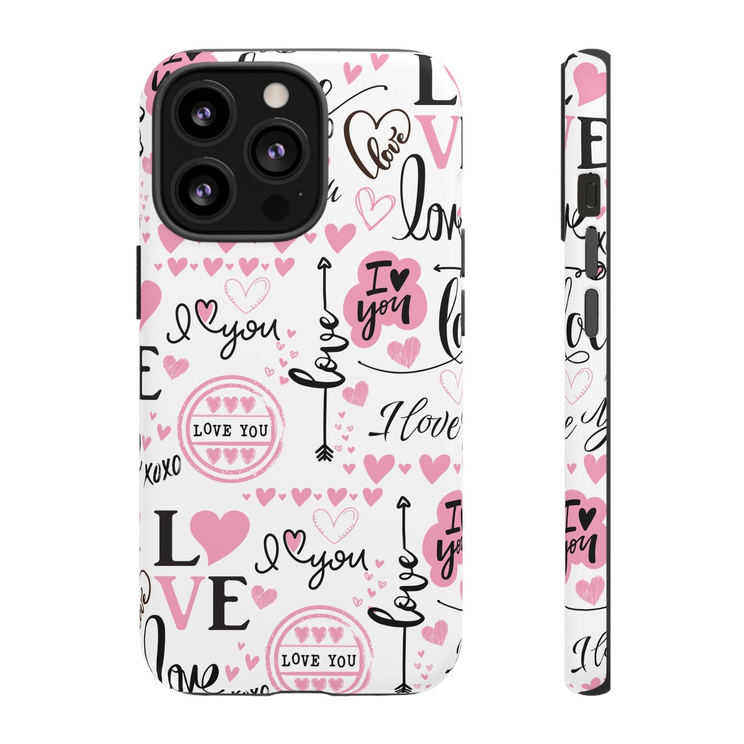 Valentine Love Pink Protective Phone Case for Iphone, Samsung and Google Devices