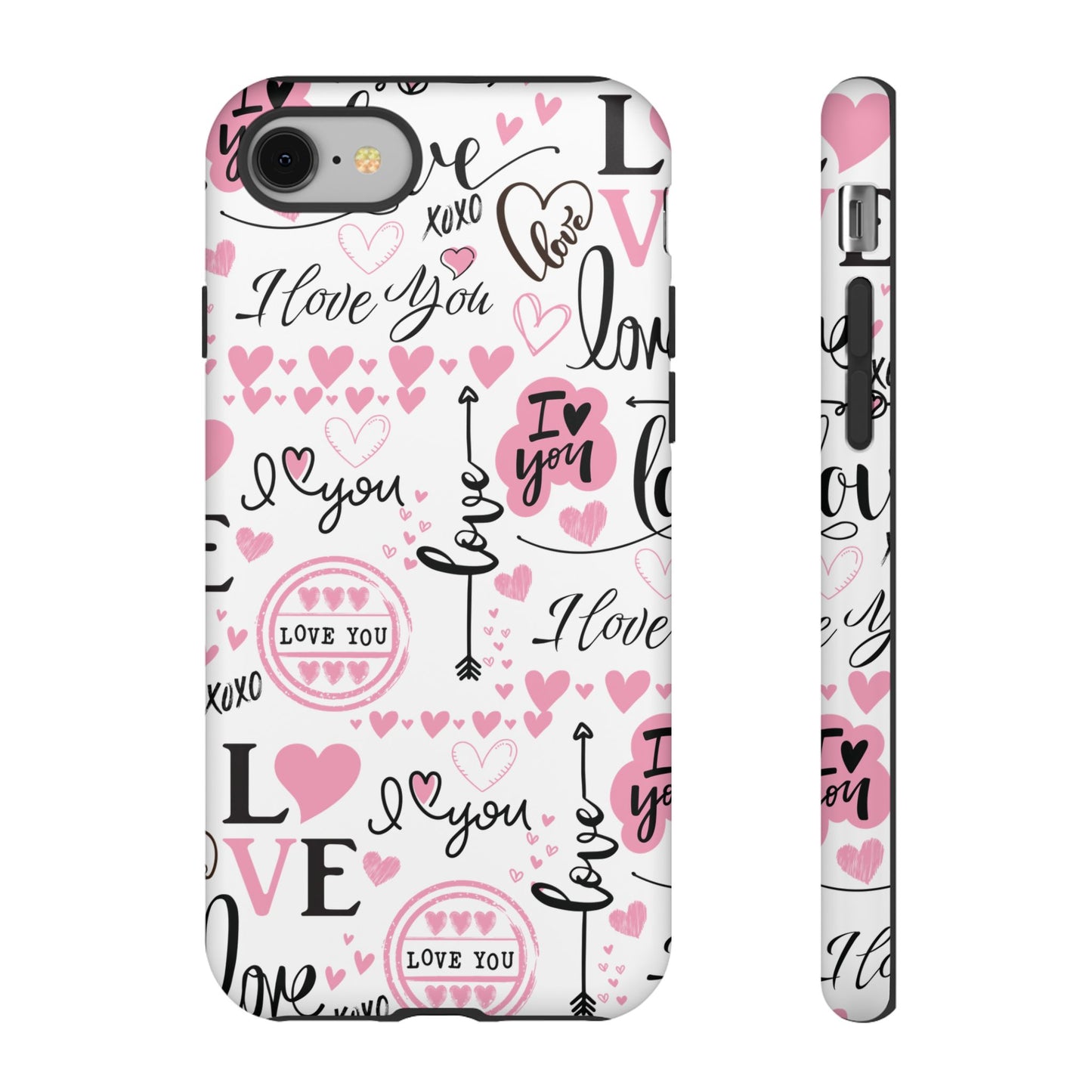 Valentine Love Pink Protective Phone Case for Iphone, Samsung and Google Devices