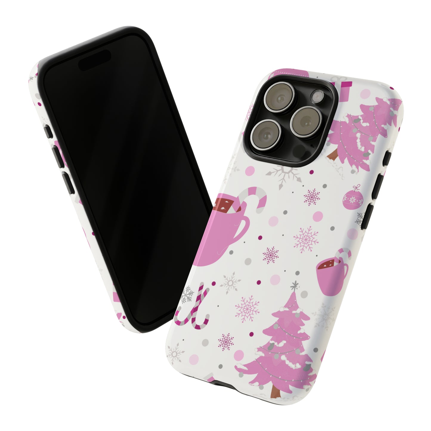 Pink Christmas Protective Case for Iphone, Samsung and