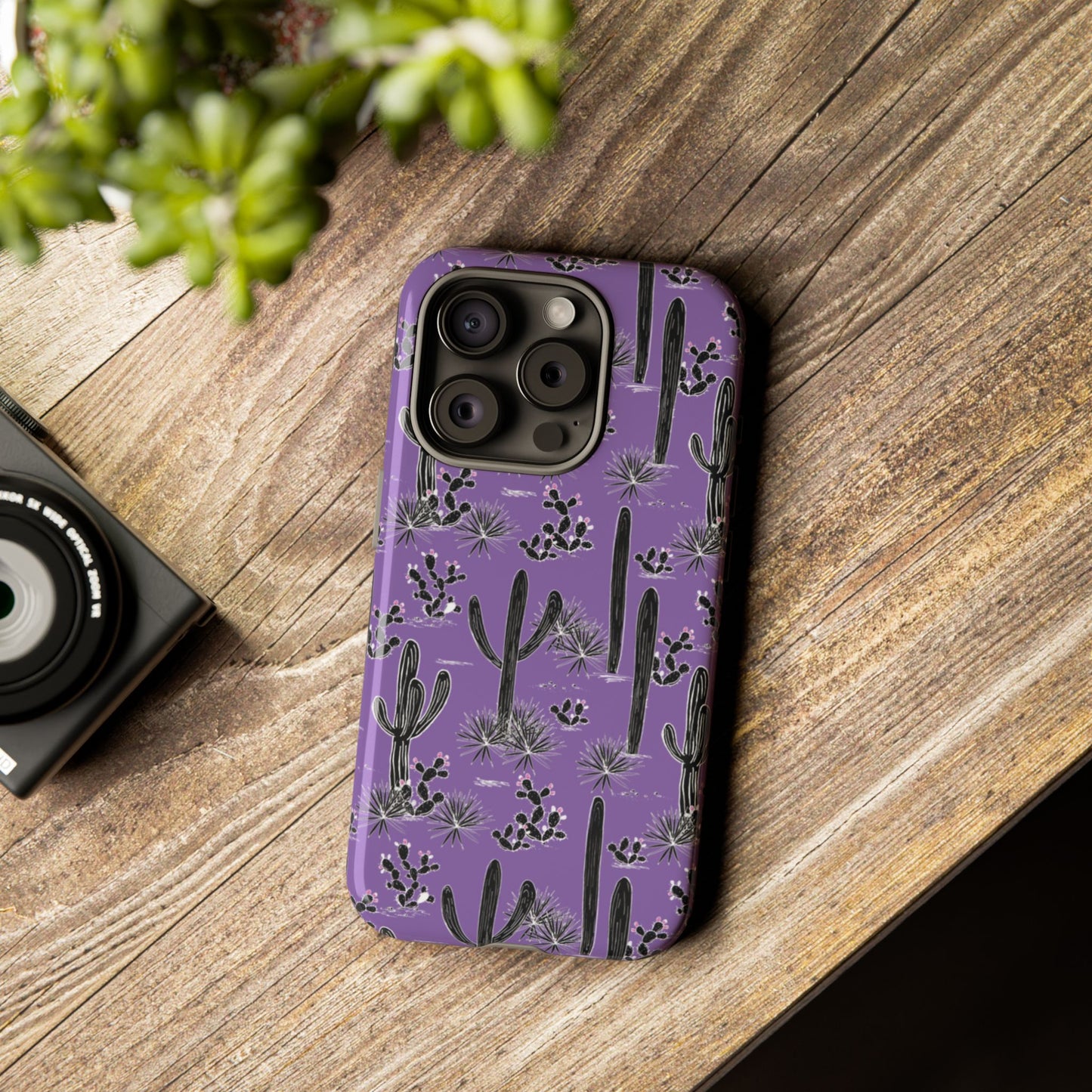 Purple Cactus Love Phone Case