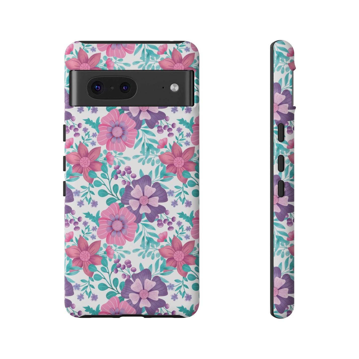 Pastel Flowers Protective Phone Case