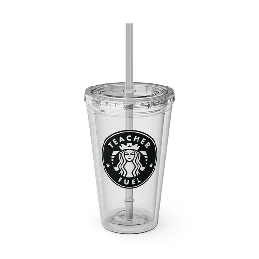 Teacher Fuel Tumbler with Straw, 16oz