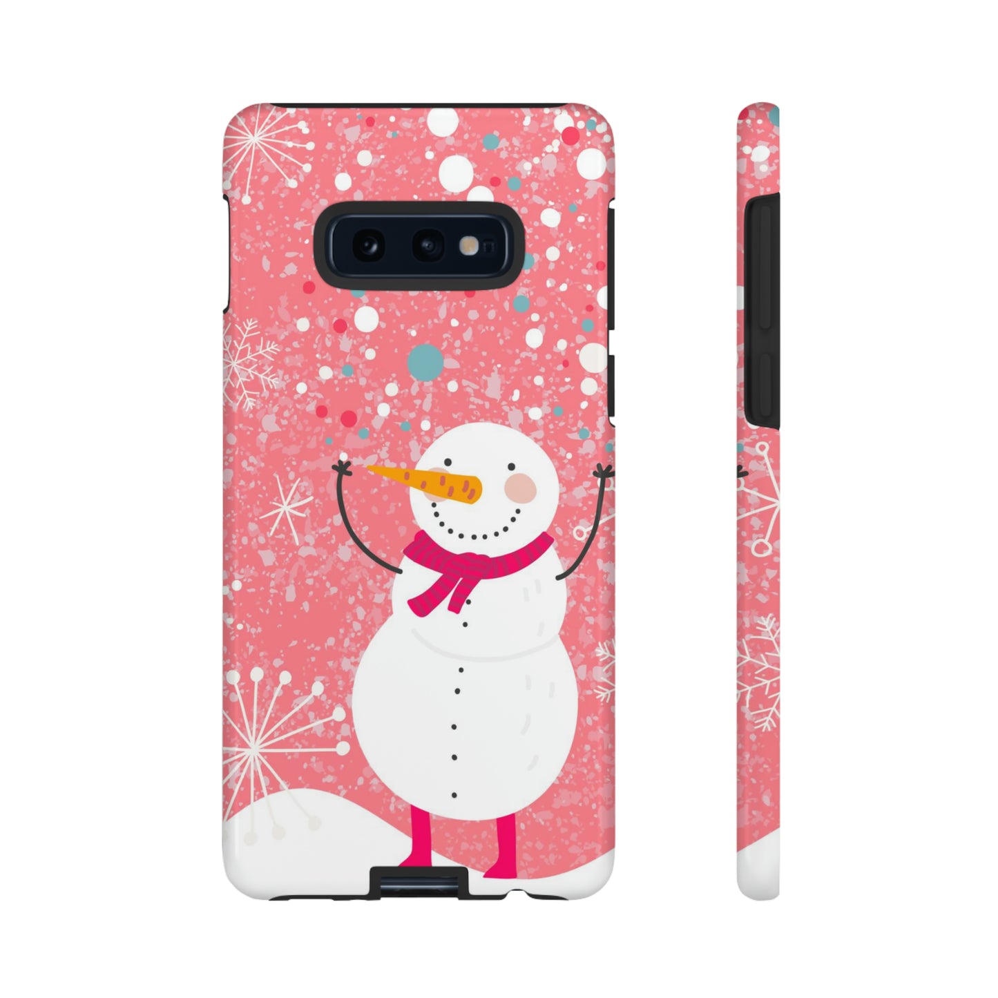 Pink Snowman Protective Case for Iphone, Samsung and a Google phones