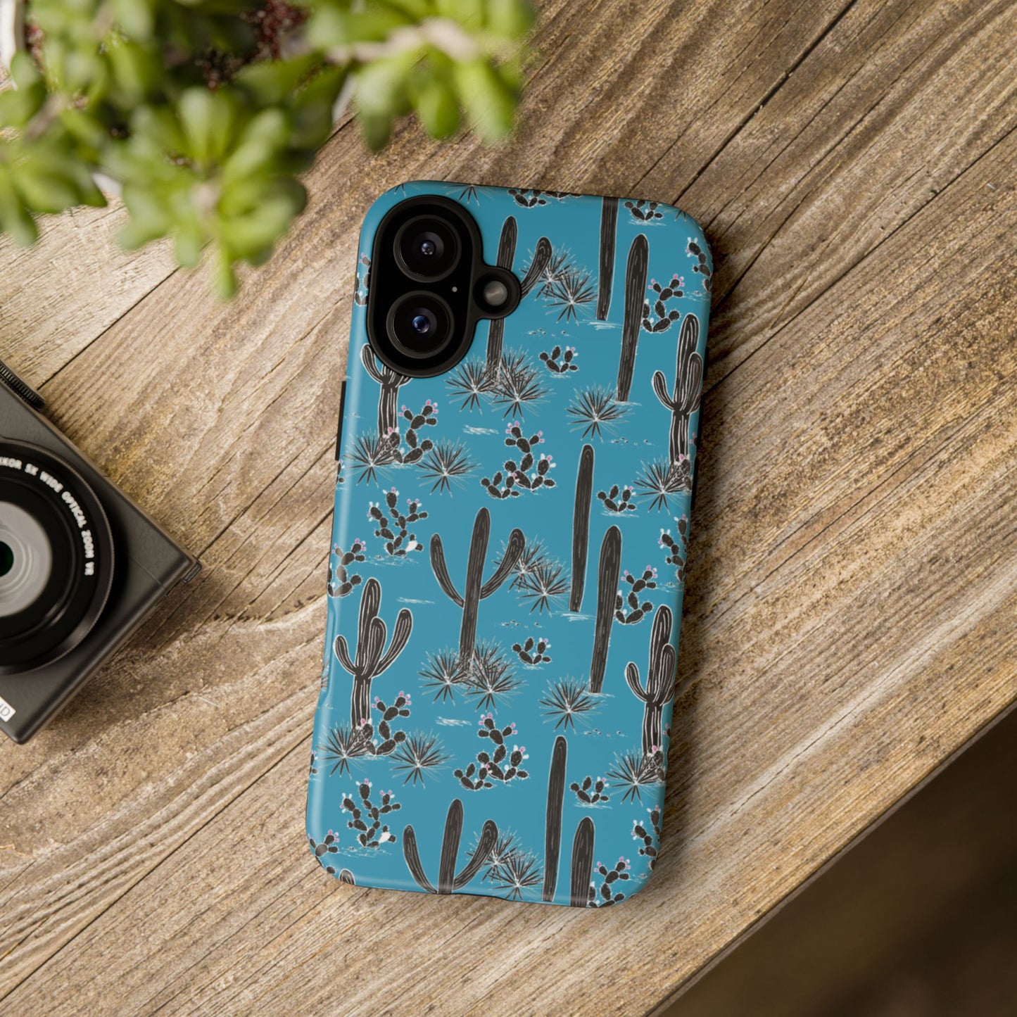 Turquoise Cactus Love Phone Case