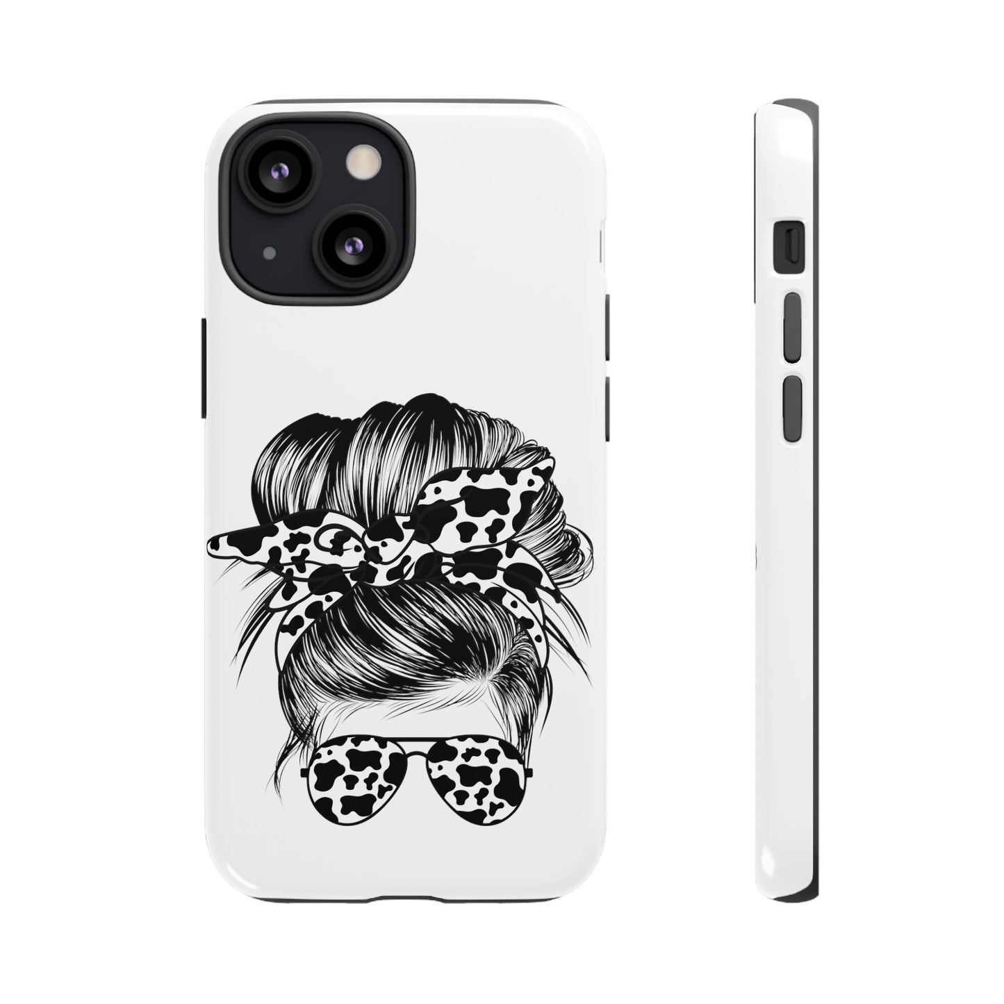 Cow Print Woman Mom Wife Protective Phone Case for Iphone, Samsung and Google Phones