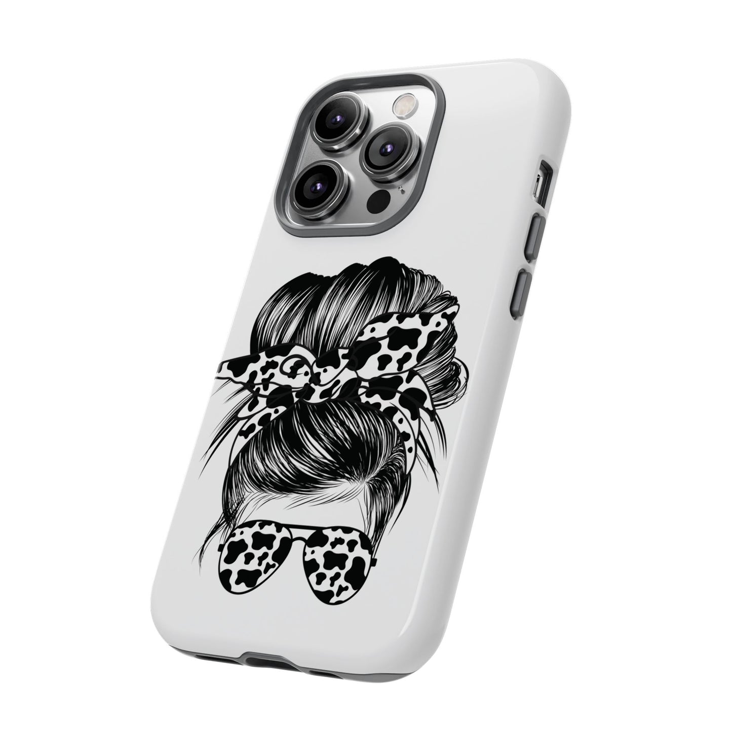 Cow Print Woman Mom Wife Protective Phone Case for Iphone, Samsung and Google Phones