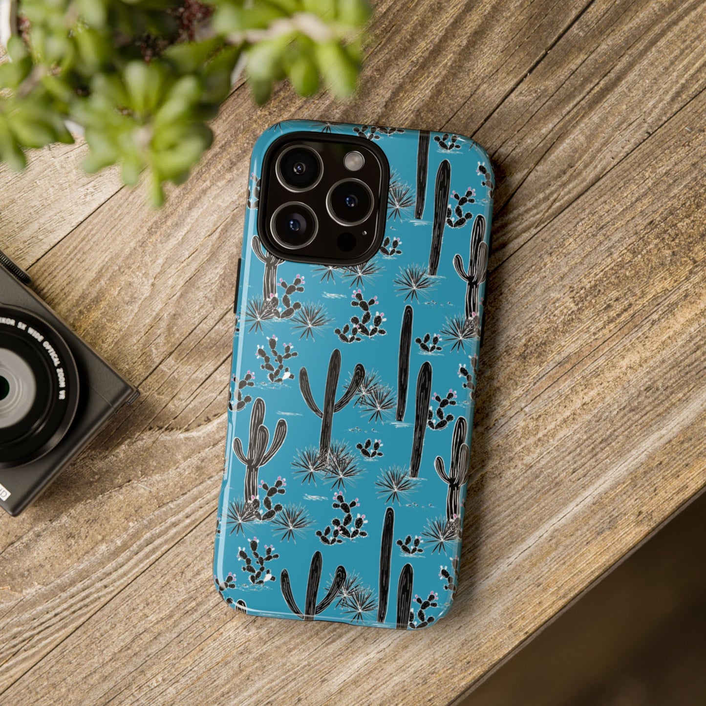 Turquoise Cactus Love Phone Case