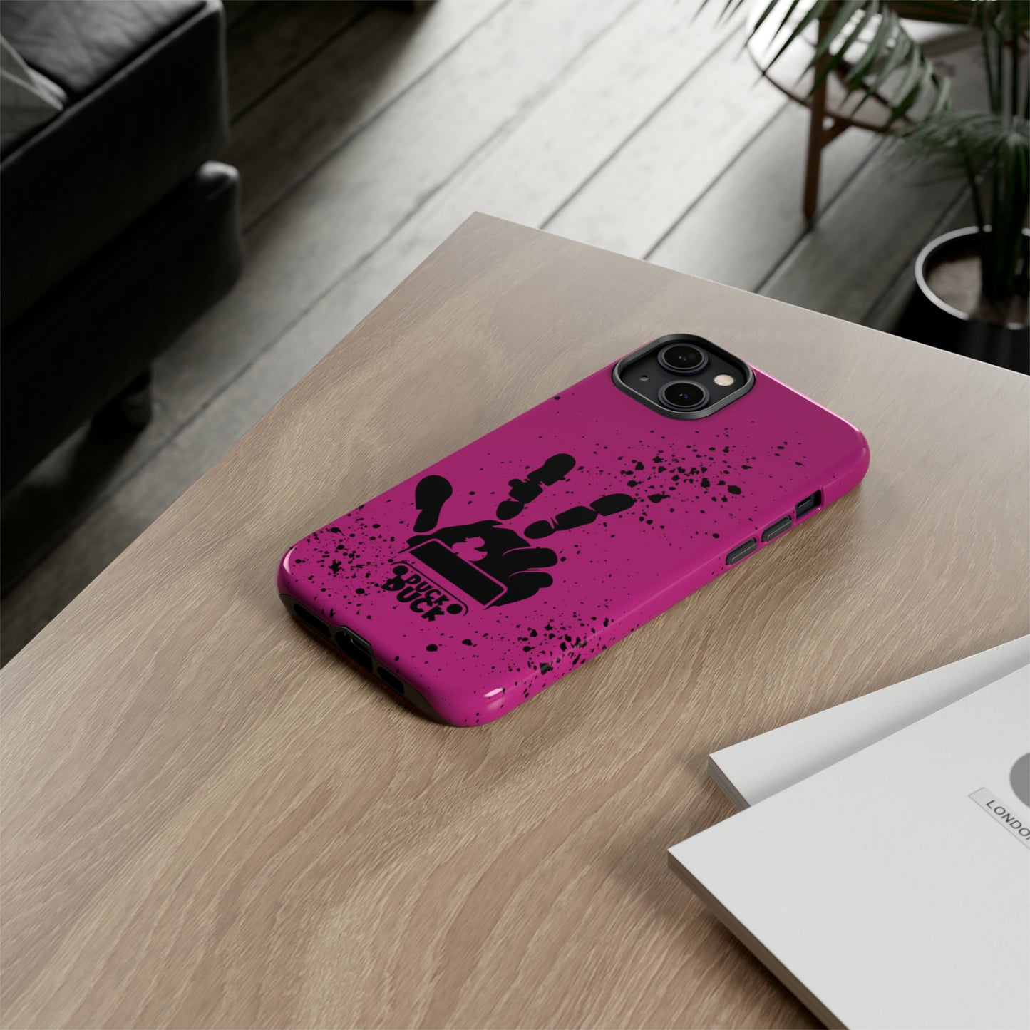 Duck Duck Hot Pink Protective Phone Case for IPhone, Samsung and Google Phone