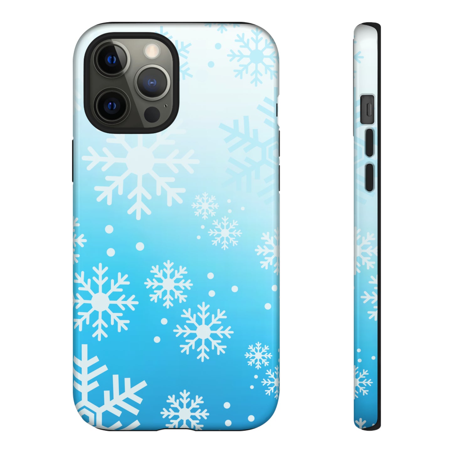 Winter, frozen, snowflake ombré protective phone case for Google, Samsung and IPhone