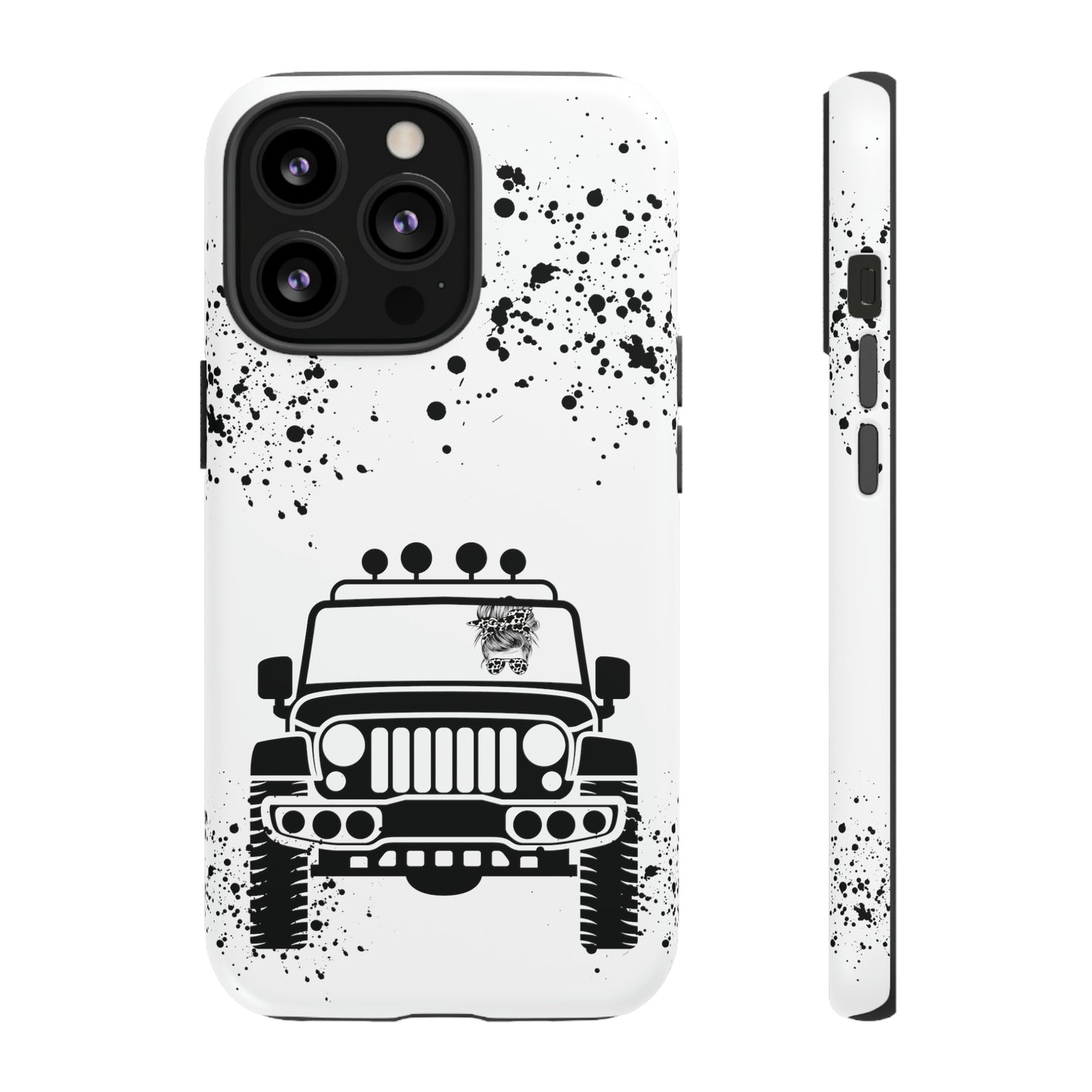 Off Road Girl Cow Print Shades Protective Phone Case for Iphone, Samsung and Google Phones