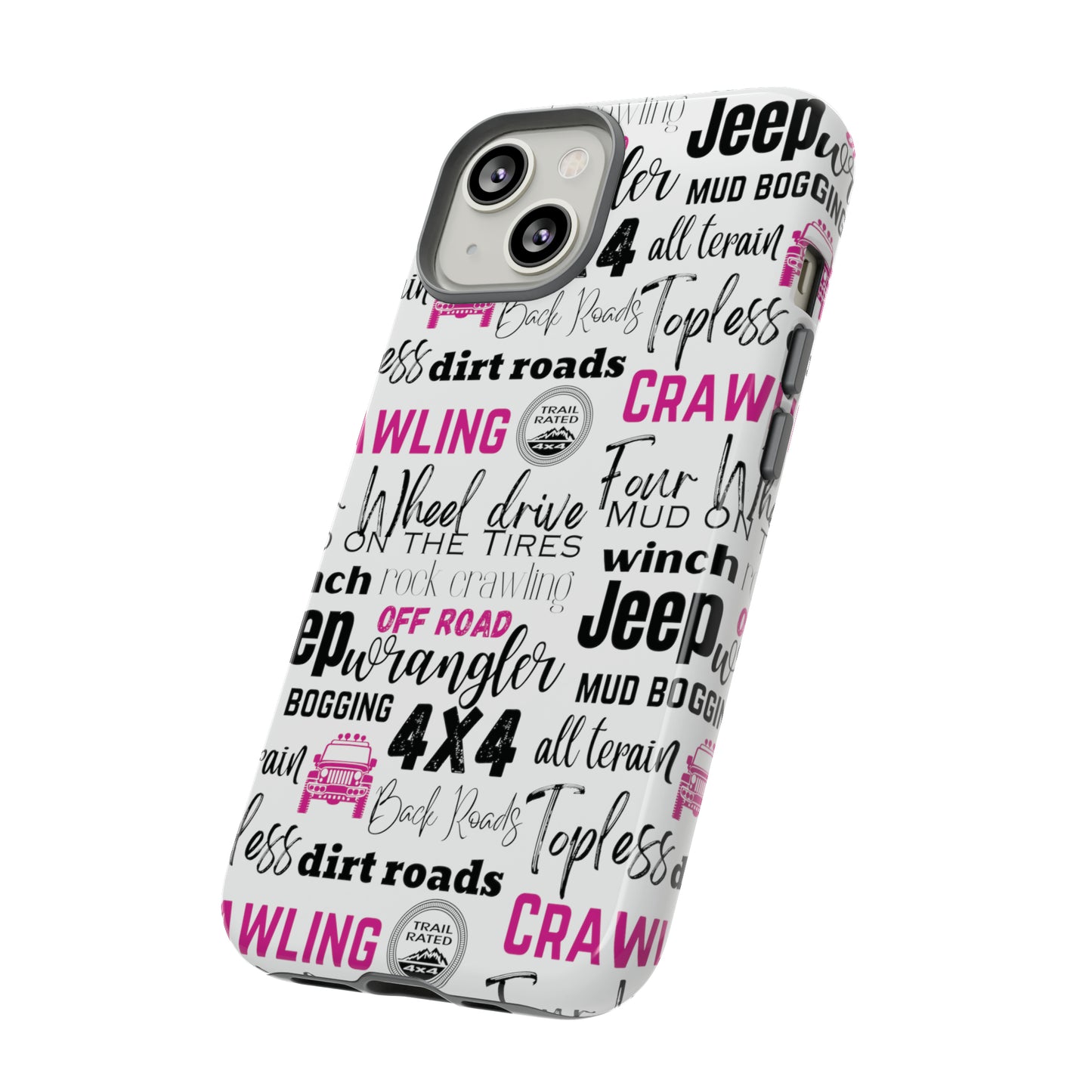 Off Road Subway Art Splash of Pink Protective Phone Case for Iphone, Samsung and Google Phones