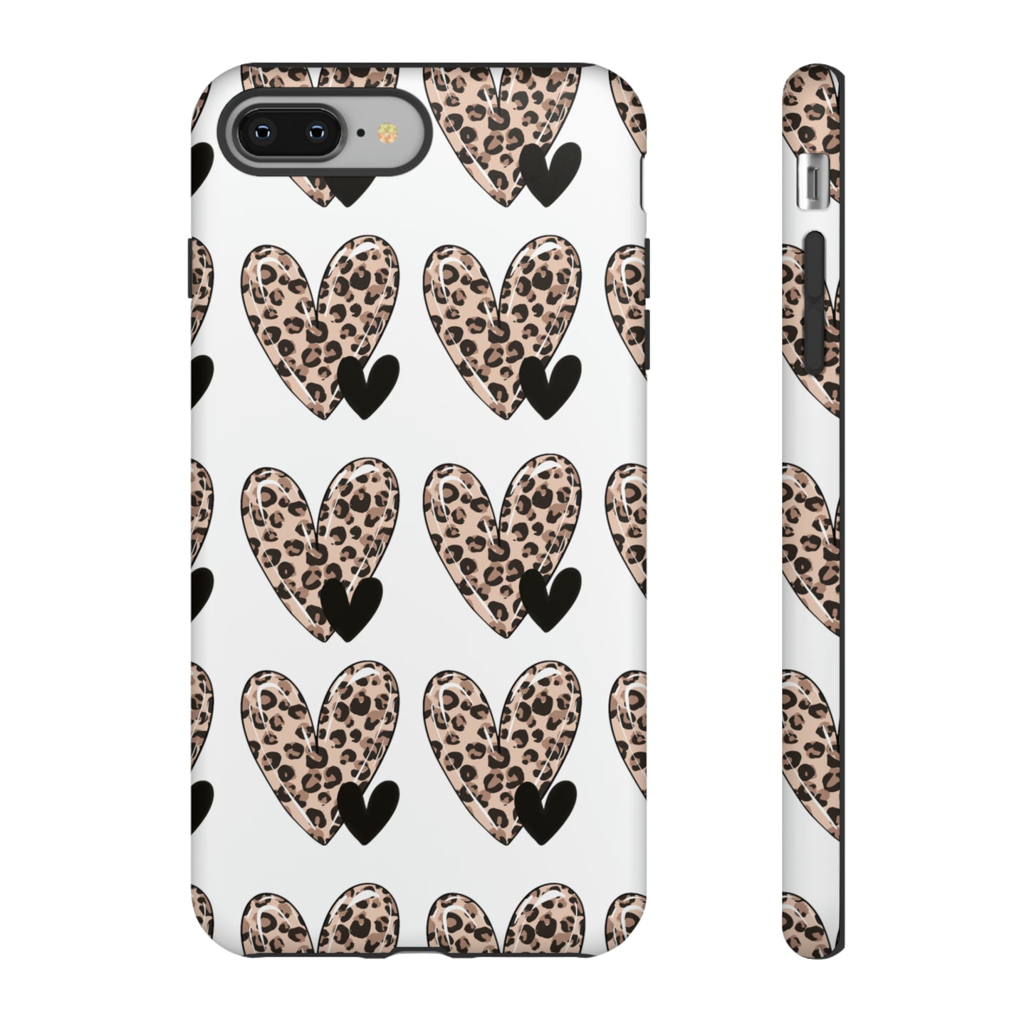 Leopard Hearts Protective Case for IPhone. Samsung and Google phones