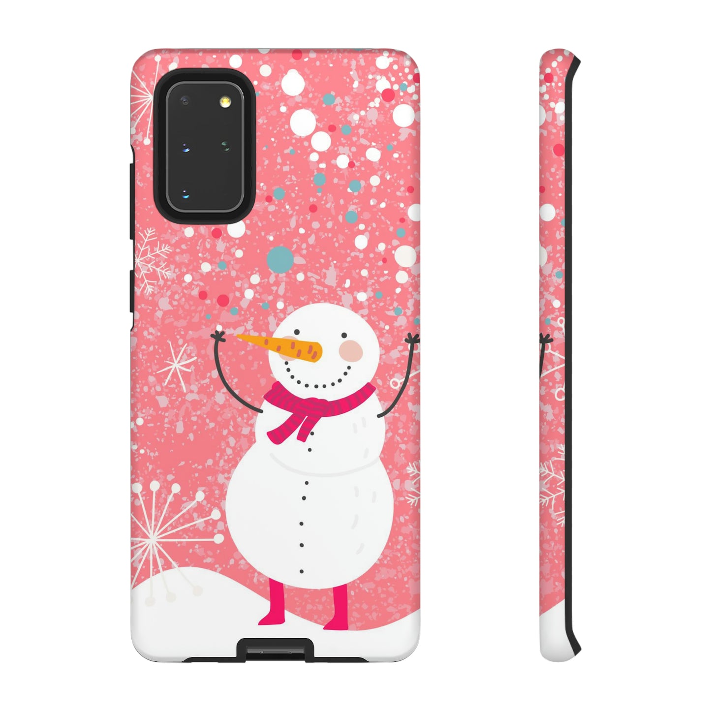 Pink Snowman Protective Case for Iphone, Samsung and a Google phones